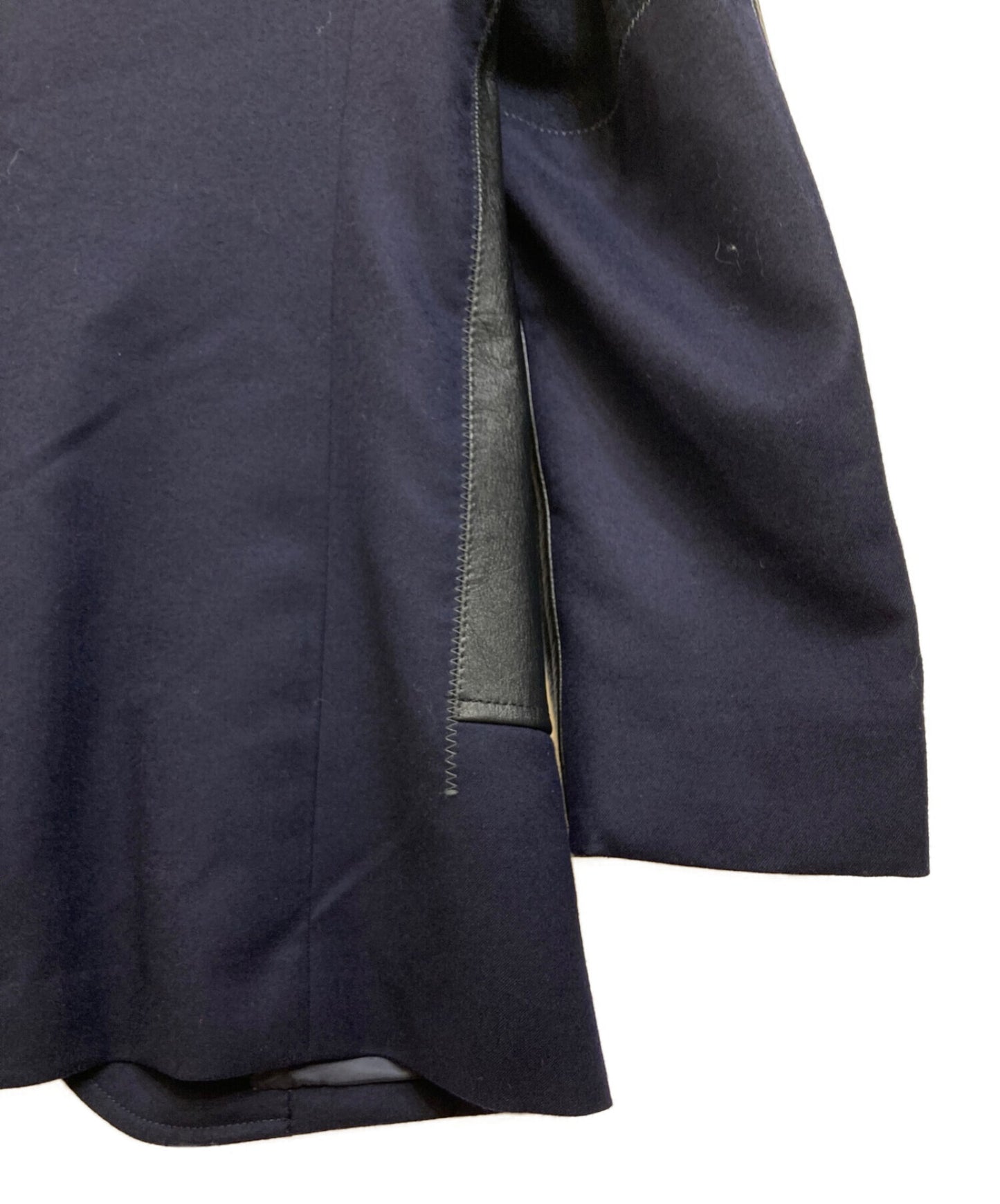 Brooks Brothers X Comme des Garcons Junya Watanabe Man Riders Docking Leather Tailored Jacket