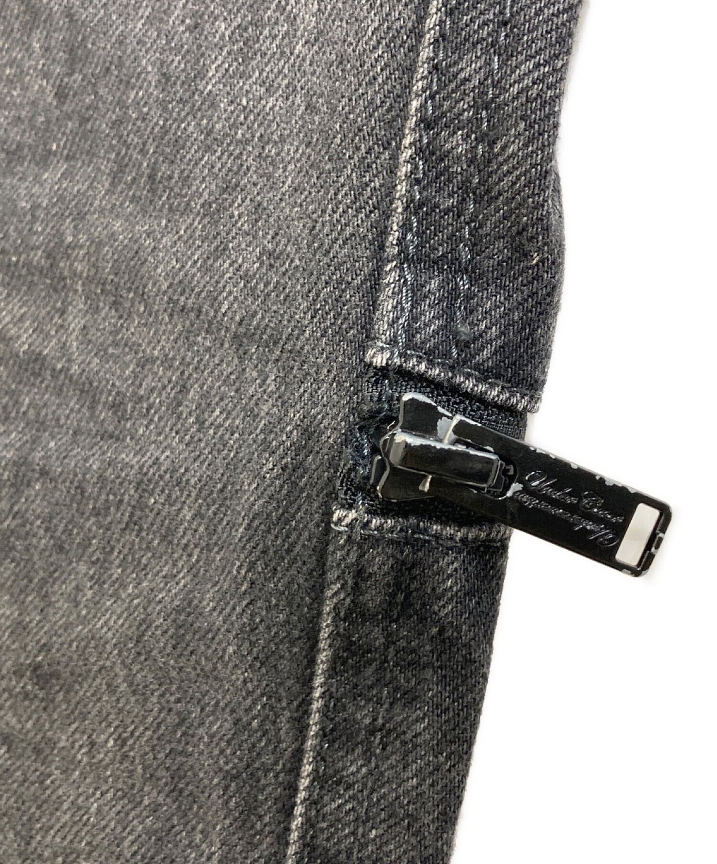 비밀 무릎 ZIP 슬림 데님 바지 UC1C4503