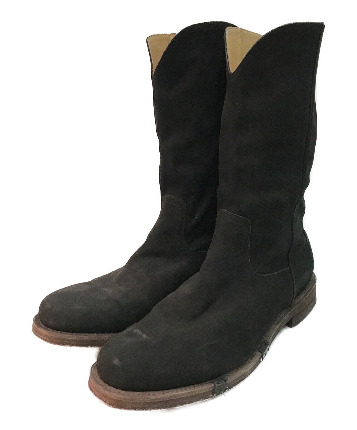 NUMBER (N)INE ペコスブーツ Pre-owned] NUMBER (N)INE NUBUCK PECOS BOOTS F13-NF005 – Archive