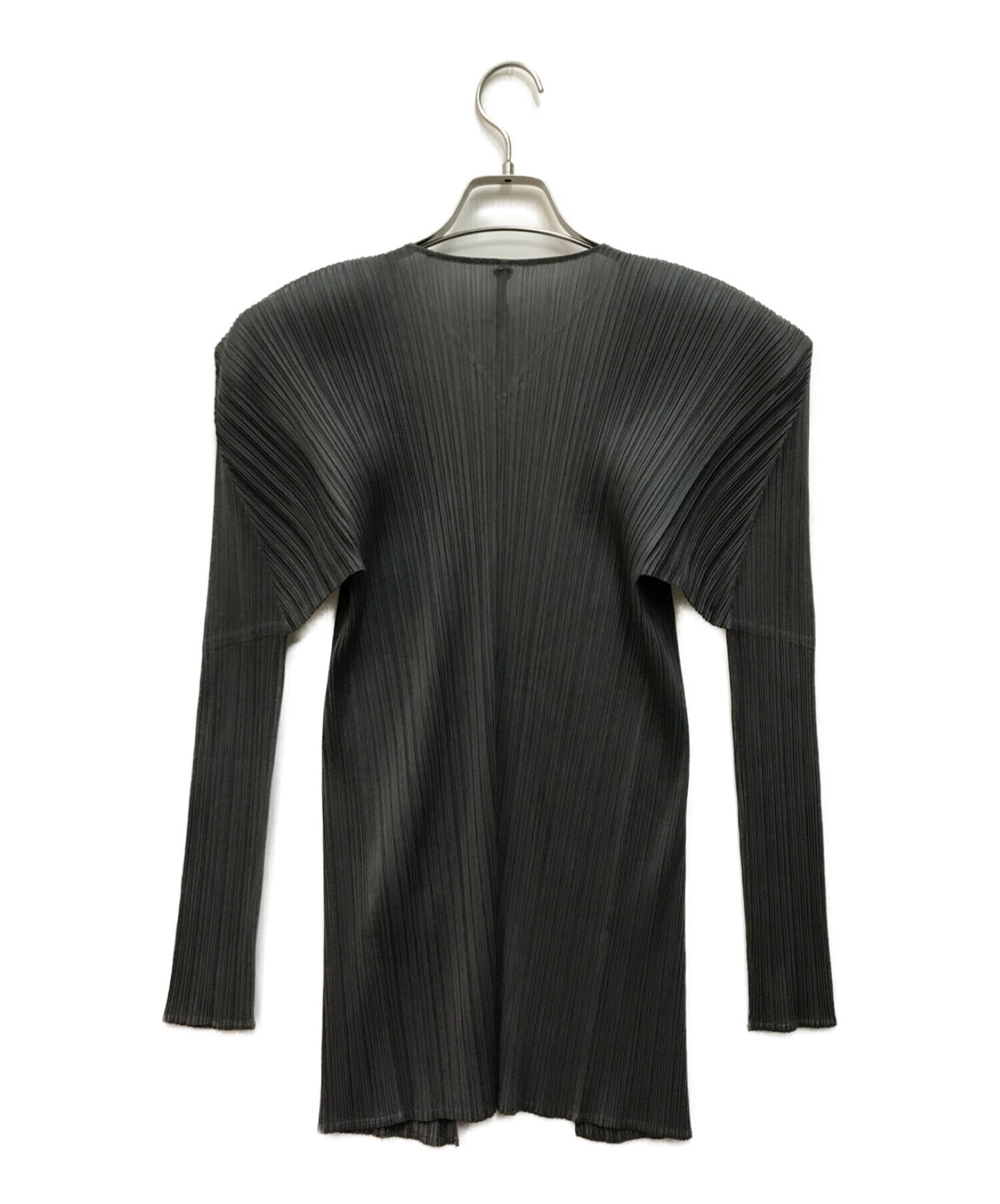 褶皱请打包的开衫无纽扣套装开衫编织