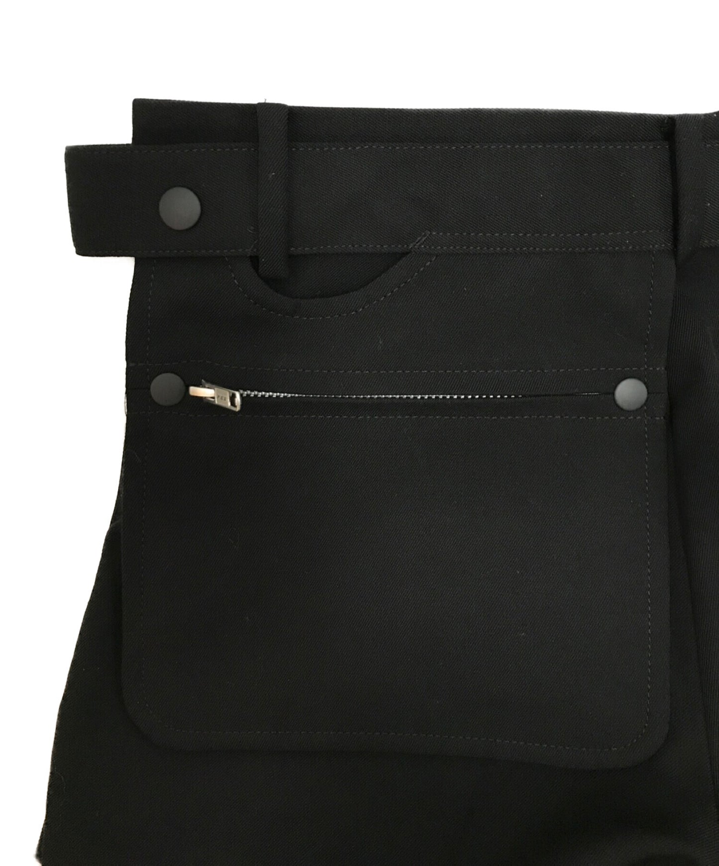 Yohji Yamamoto 16AW羊毛Gaber裁剪裤子FL-P53-100