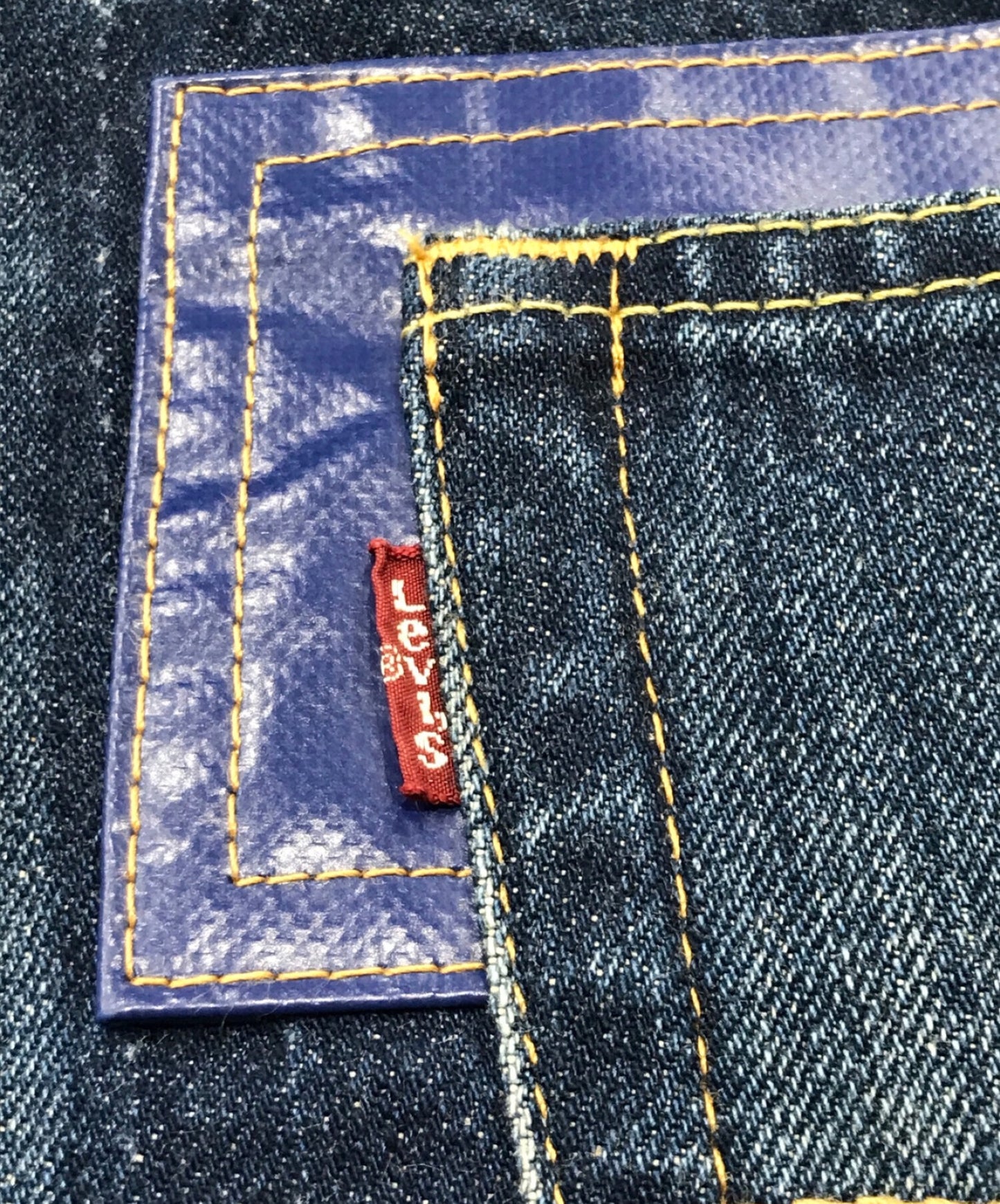 Comme des Garcons Junya Watanabe Deconstructed และสร้างใหม่การเย็บปะติดปะต่อกันใหม่กางเกงยีนส์ WA-P202