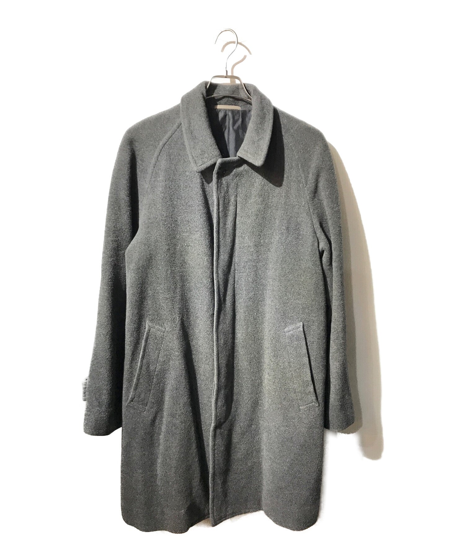 COMME des GARCONS HOMME Shrunken Wool Stencil Collar Coat