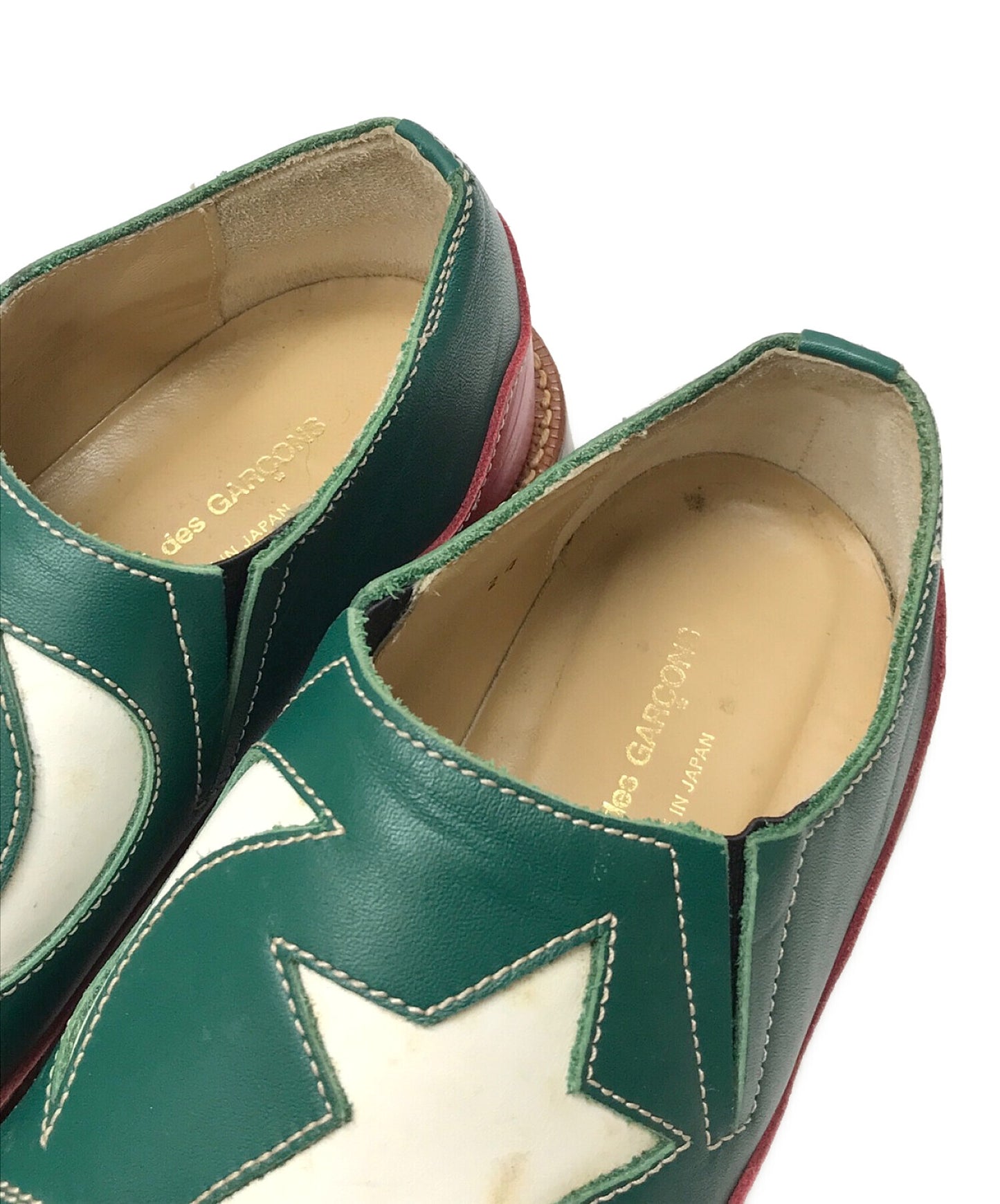 Comme des Garcons ดอกไม้รองเท้า / รองเท้าหนังตะวันตก