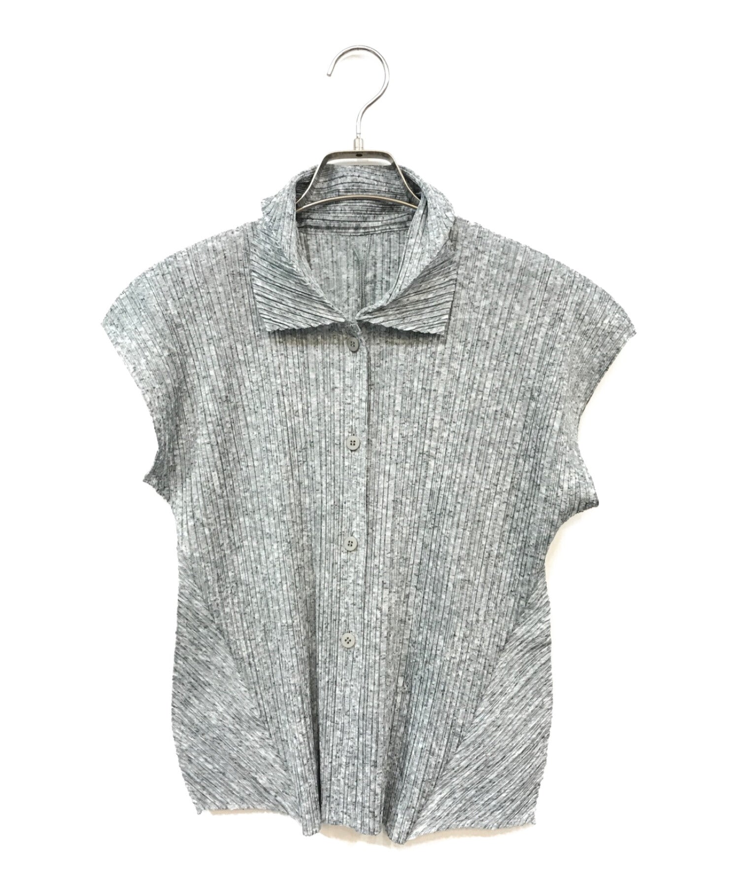 PLEATS PLEASE Pleated shirt blouse with all-over pattern PP51-JJ185