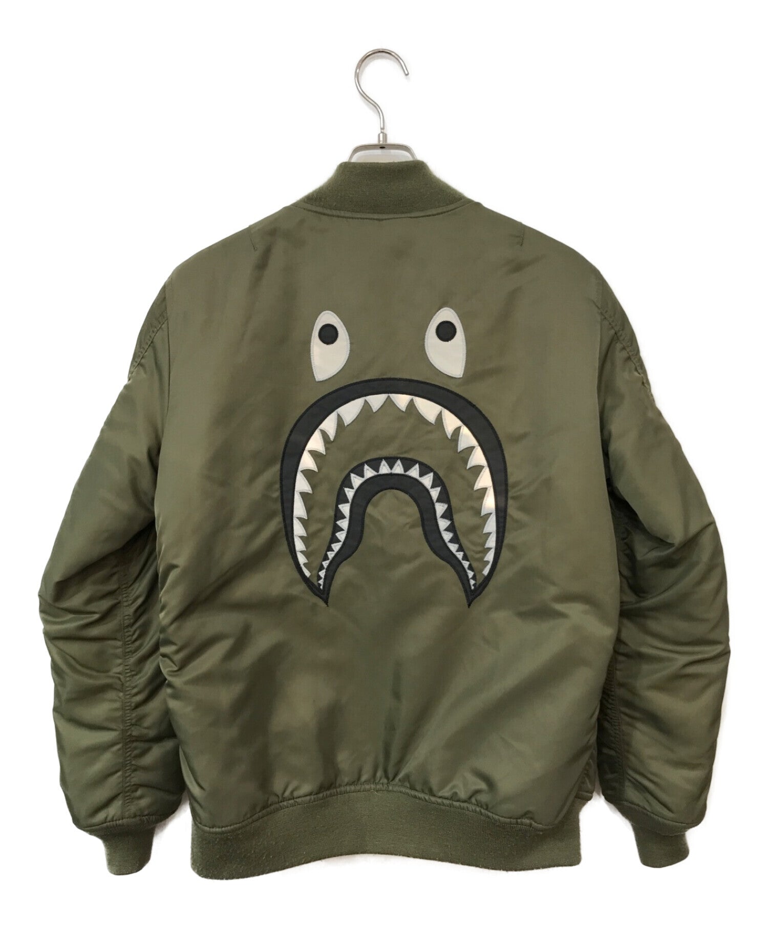 Pre-owned] A BATHING APE REFLECTOR SHARK MA-1 JACKET 001hje801021x