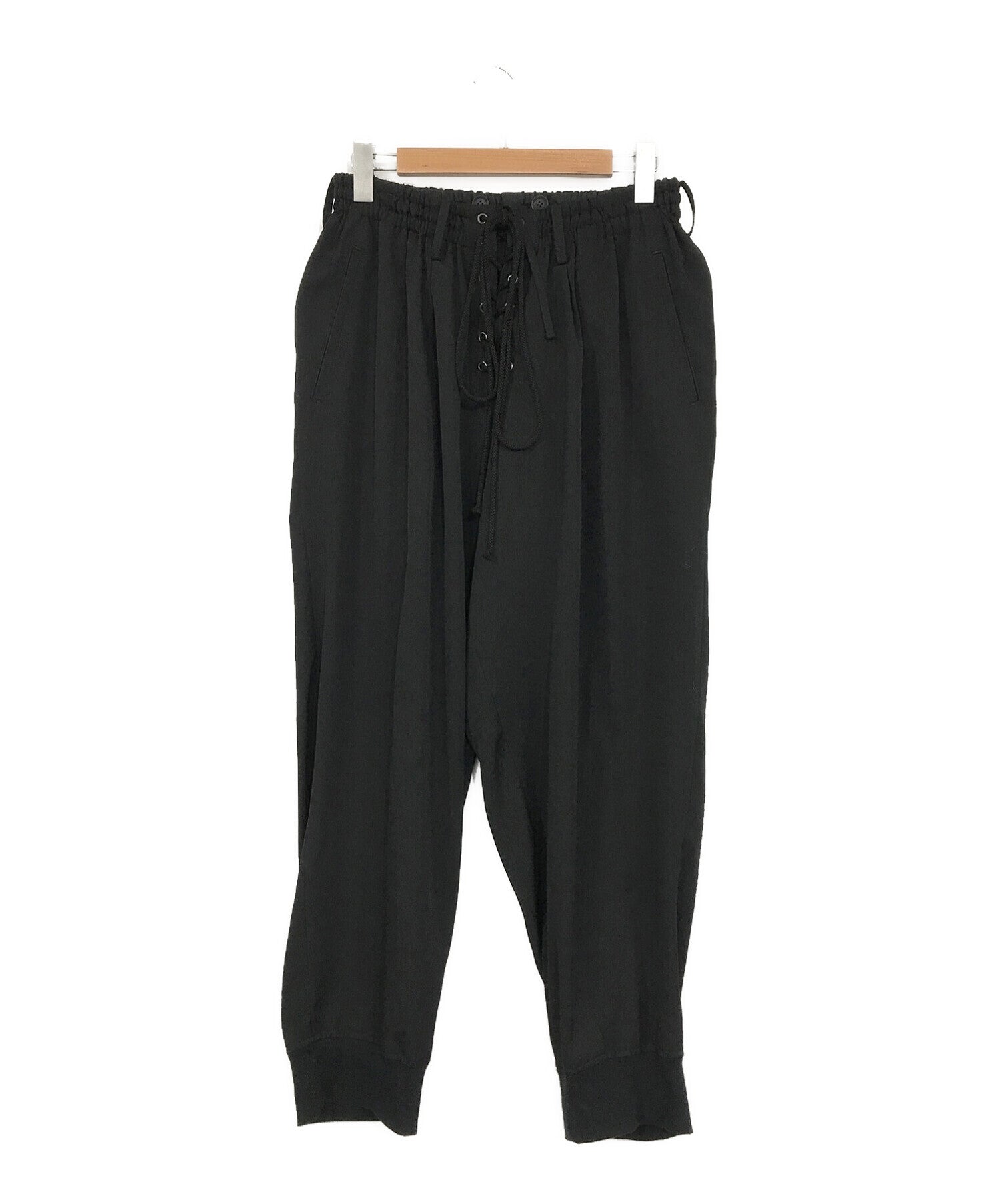 YOHJI YAMAMOTO Lace-up pants with double string opening HD-P56-100