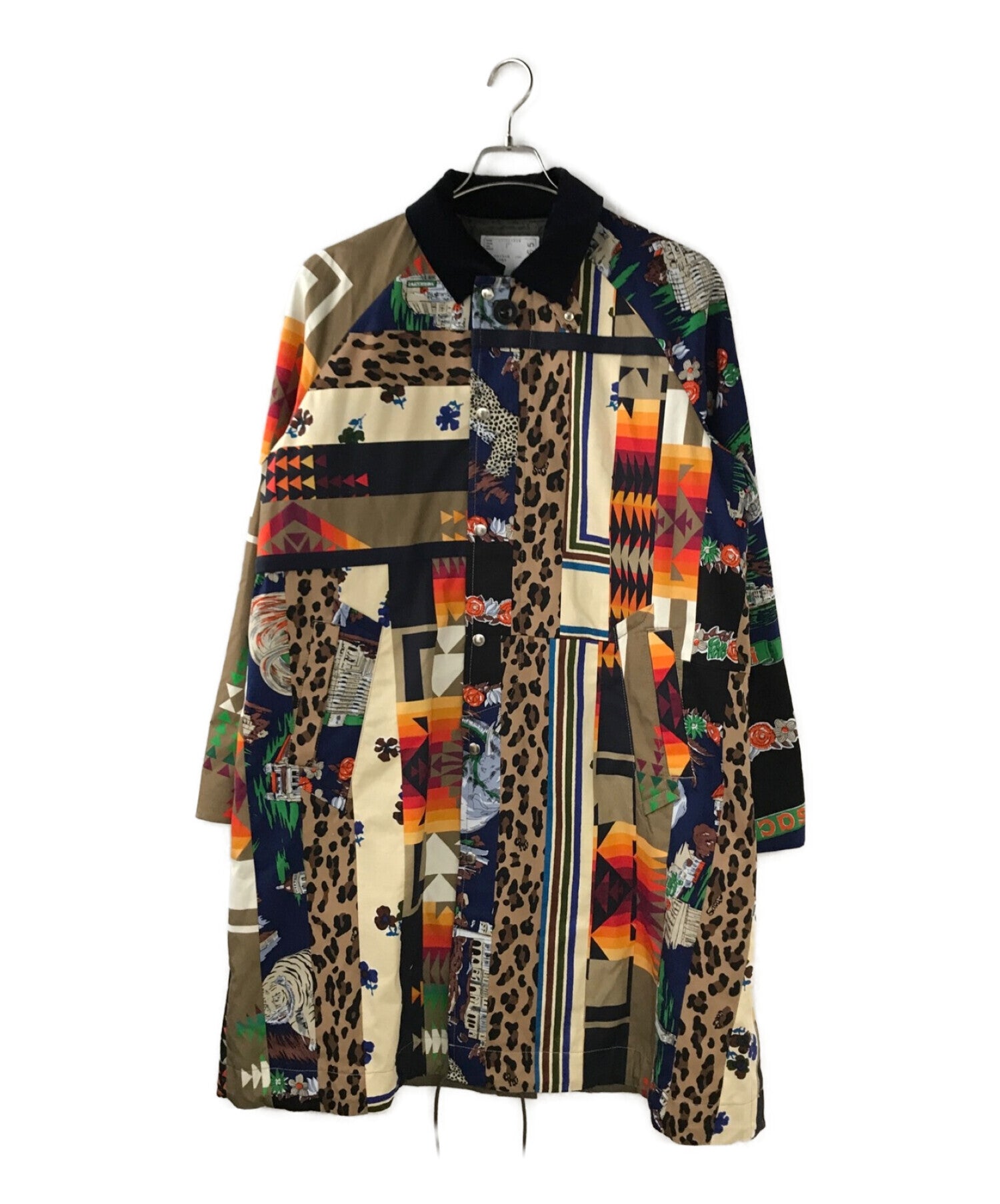 sacai ×Hank Willis Thomas Archive Print Mix Coat 21-02465M