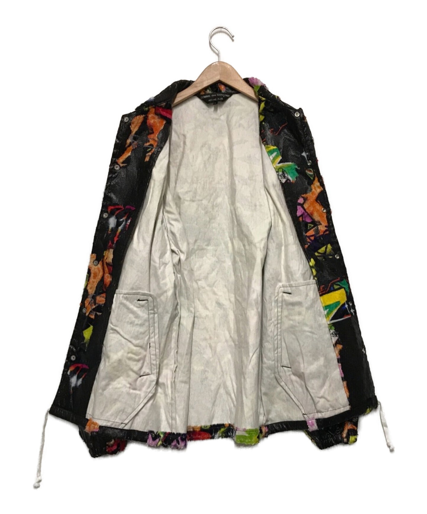 Comme des Garcons Homme Plus 20SS涂层印刷教练夹克PE-J077