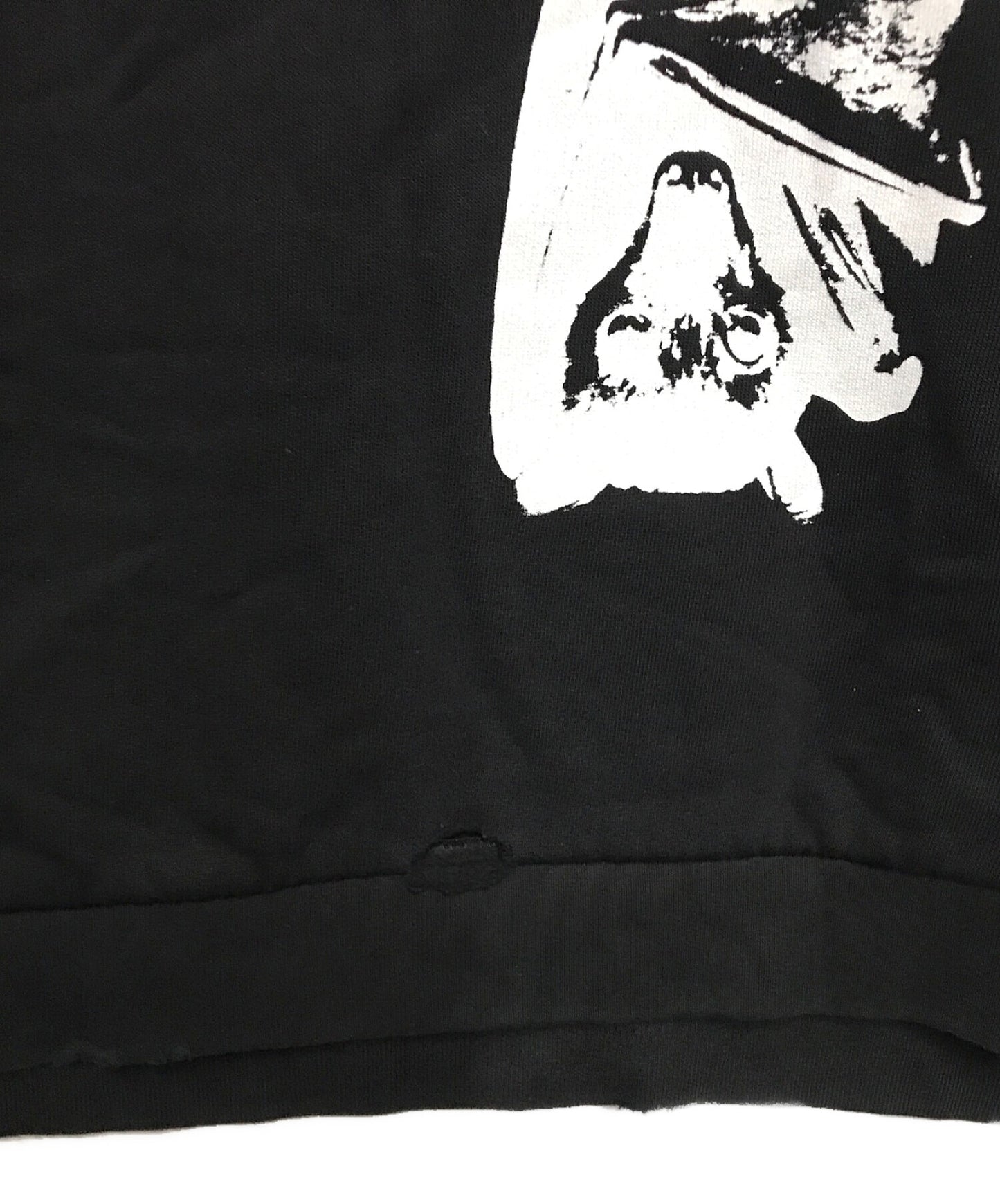 Raf Simons เสียหายกราฟิก Hoodie 222-M176