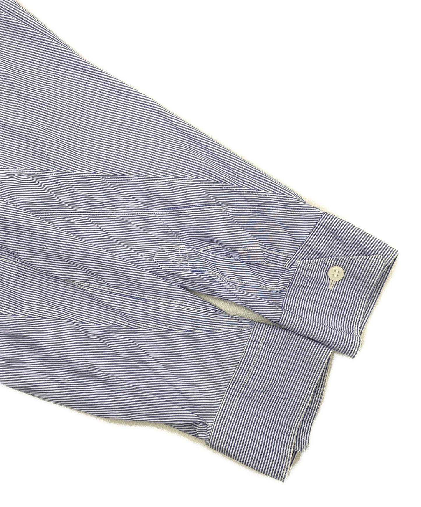 Comme des Garcons襯衫拼布條紋襯衫