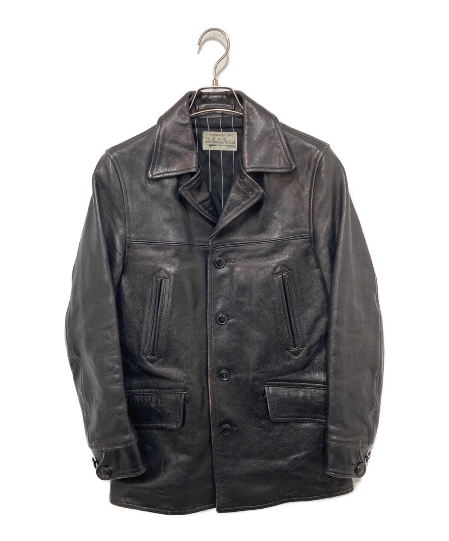 WACKO MARIA Leather Car Coat