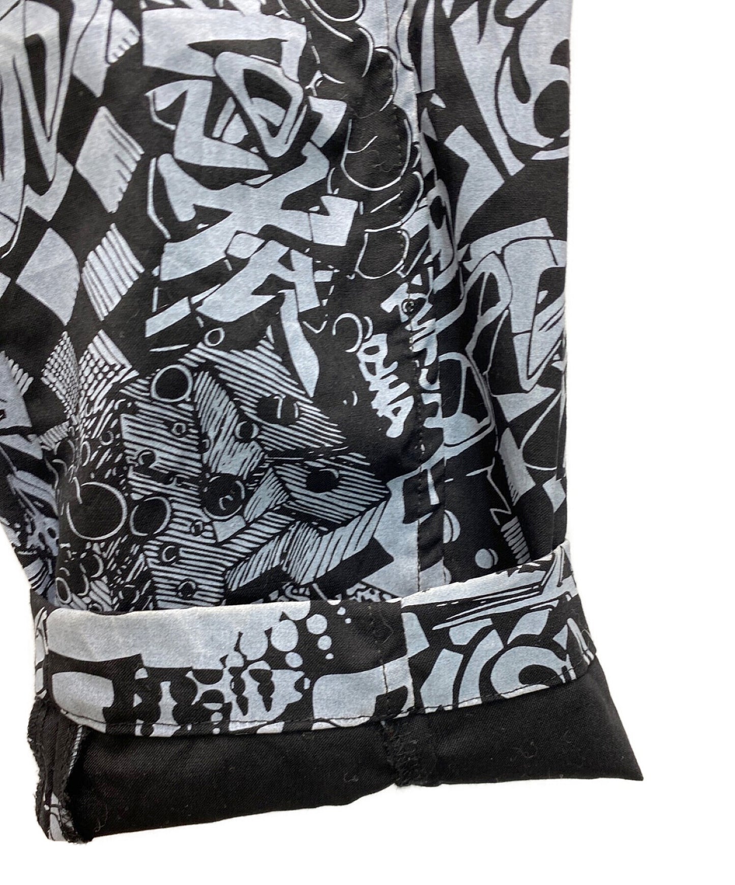 Black Comme des Garcons กางเกงยาวเต็มรูปแบบด้วยรูปแบบเต็ม 1D-P004