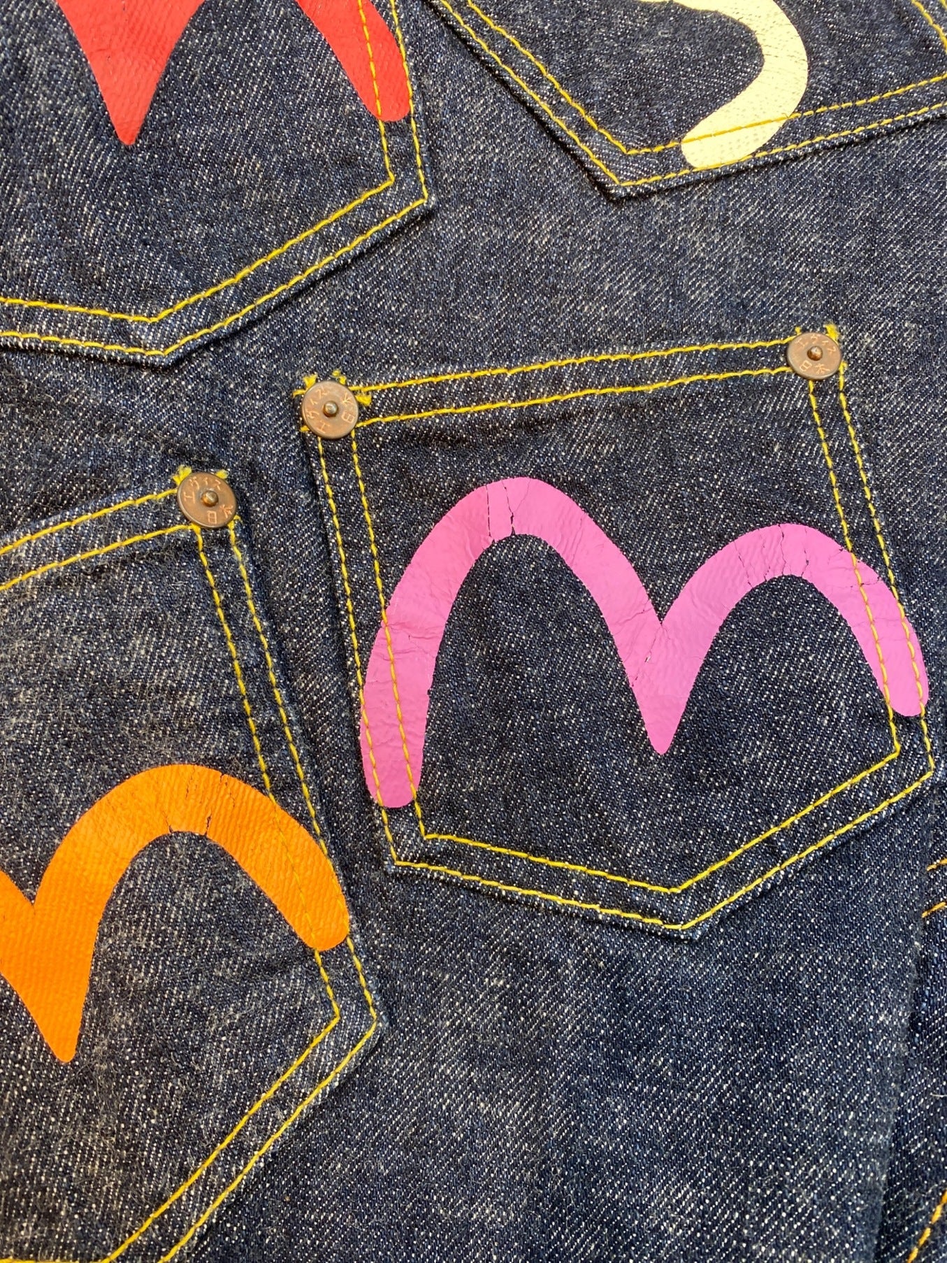 Evisu 0119 กางเกงยีนส์กระเป๋า Menie