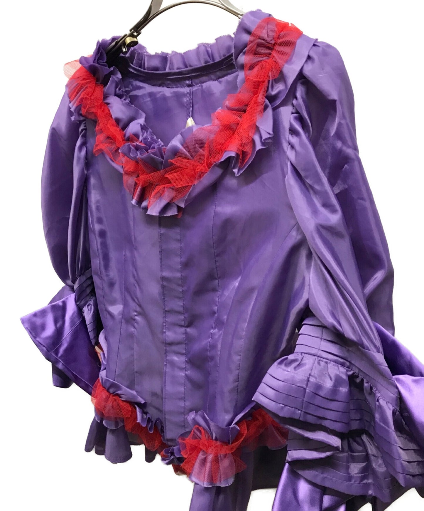 Comme des Garcons袖丝带荷叶边薄纱开关夹克GB-B016