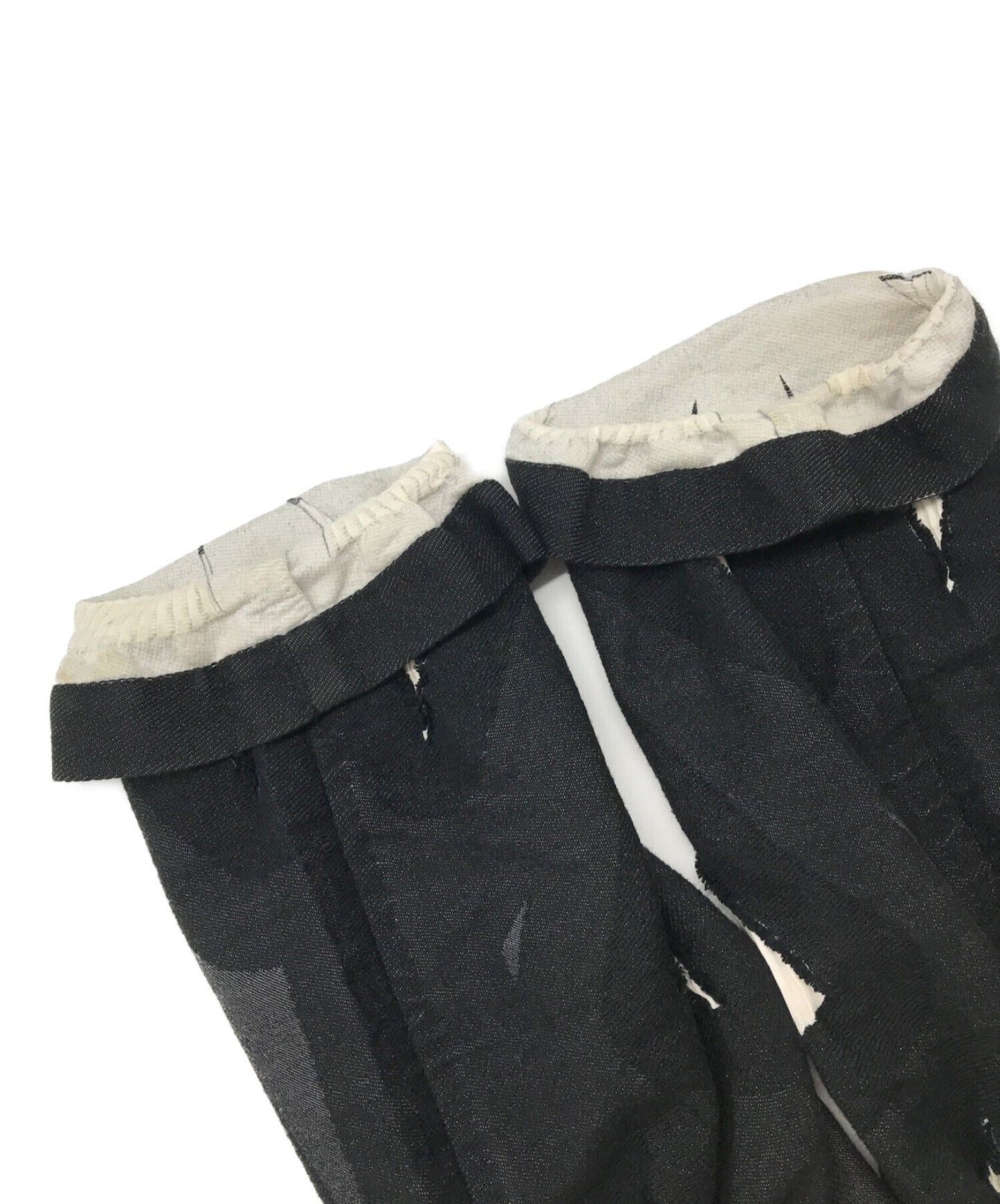 Issey Miyake จีบ Jacquard Jacket Patchwork เสื้อโค้ท IM31FD505