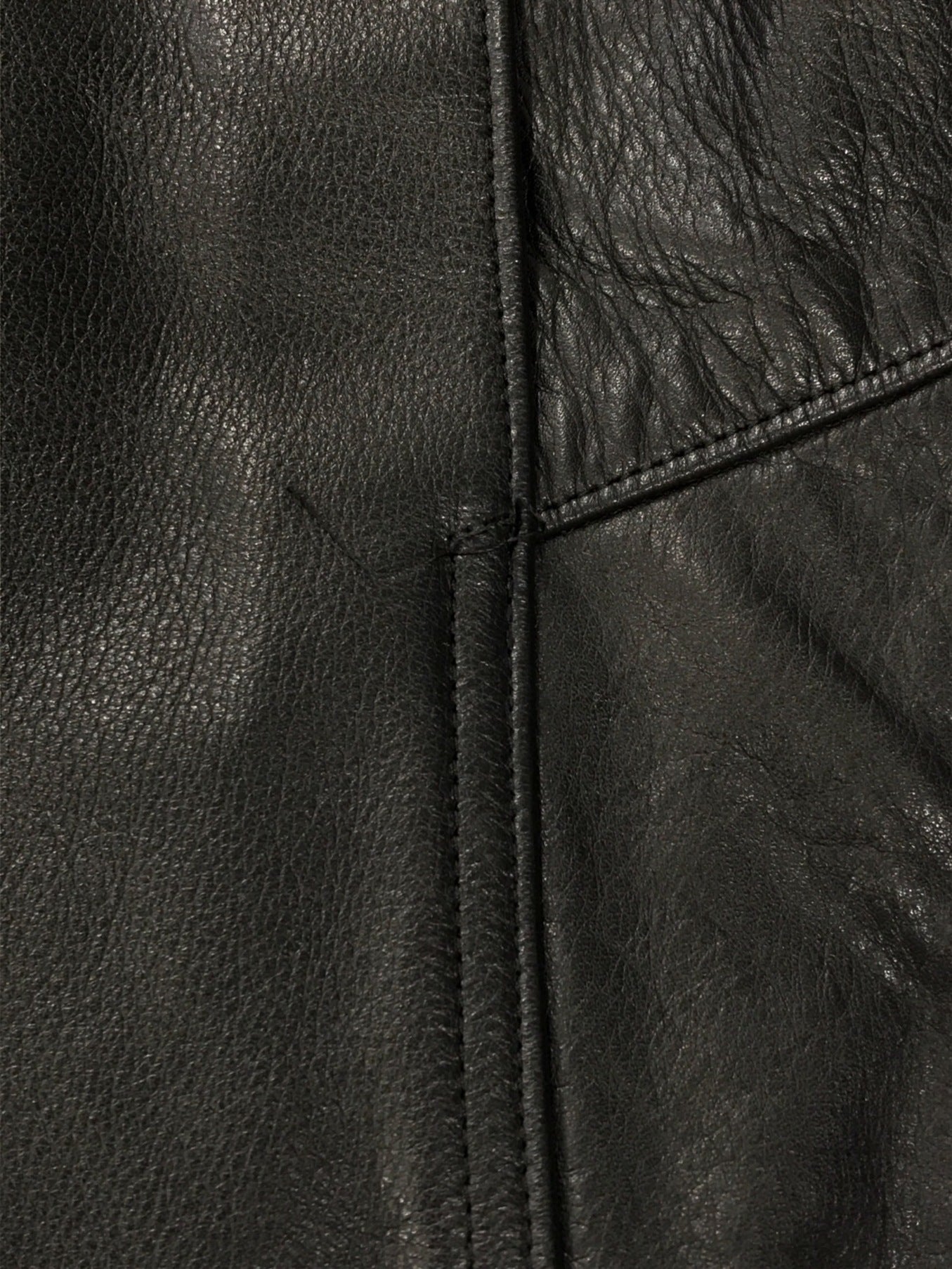 现象皮革骑手无袖背心夹克