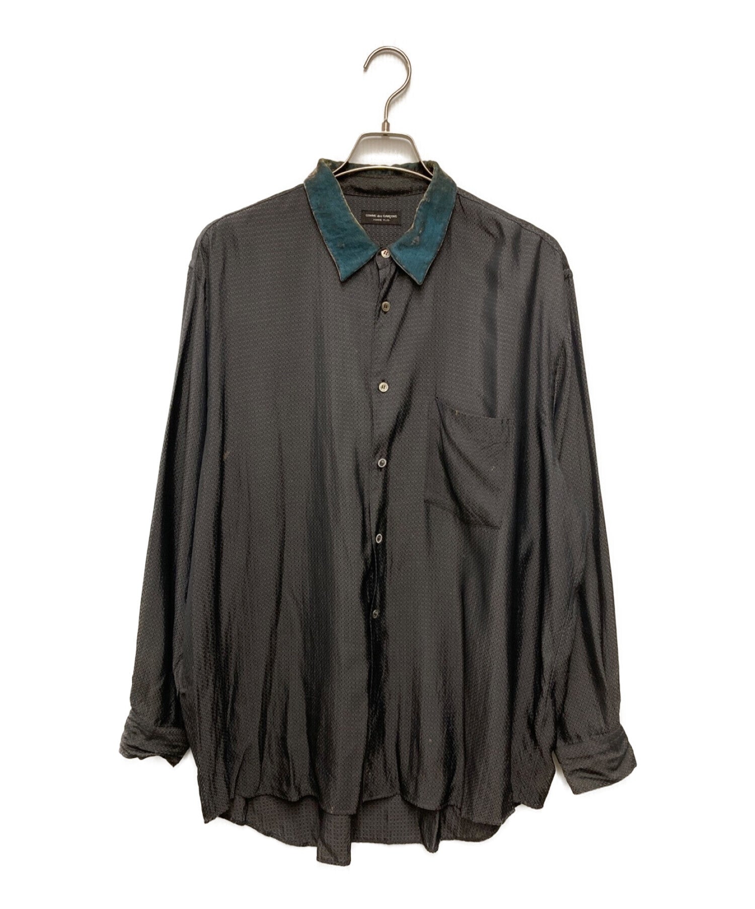 COMME des GARCONS HOMME PLUS Bleached Rayon Shirt Navy,Purple S-M