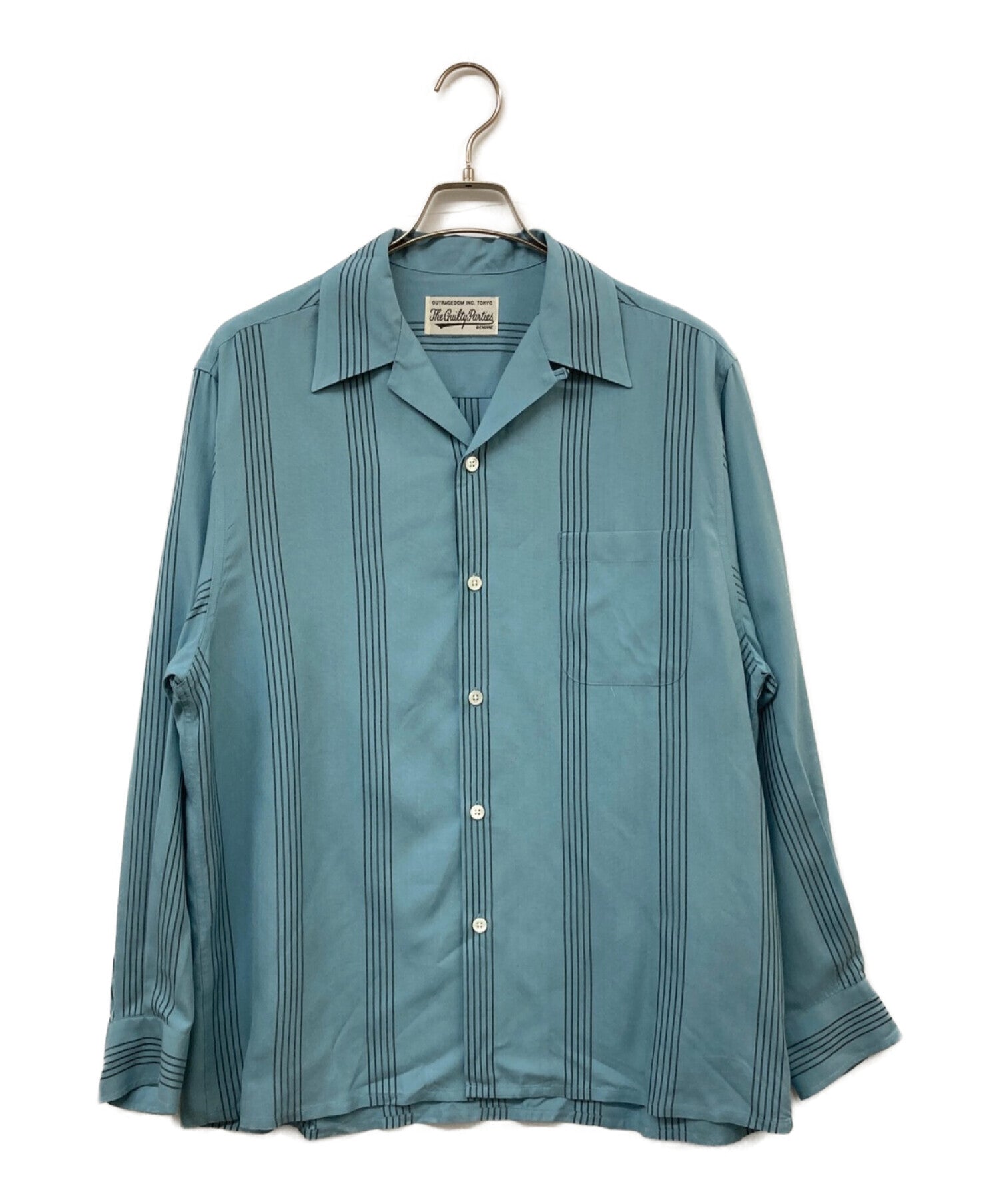 WACKO MARIA 23AW striped open collar shirt 23fw-wms-oc05