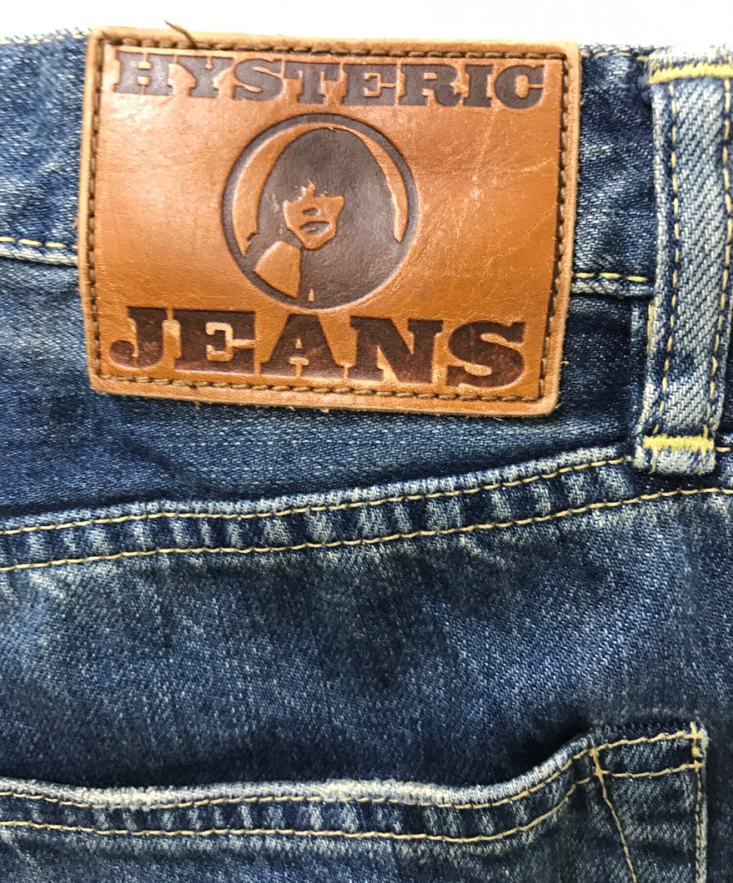 歇斯底里的魅力SP加工拼貼牛仔布褲0111ap10