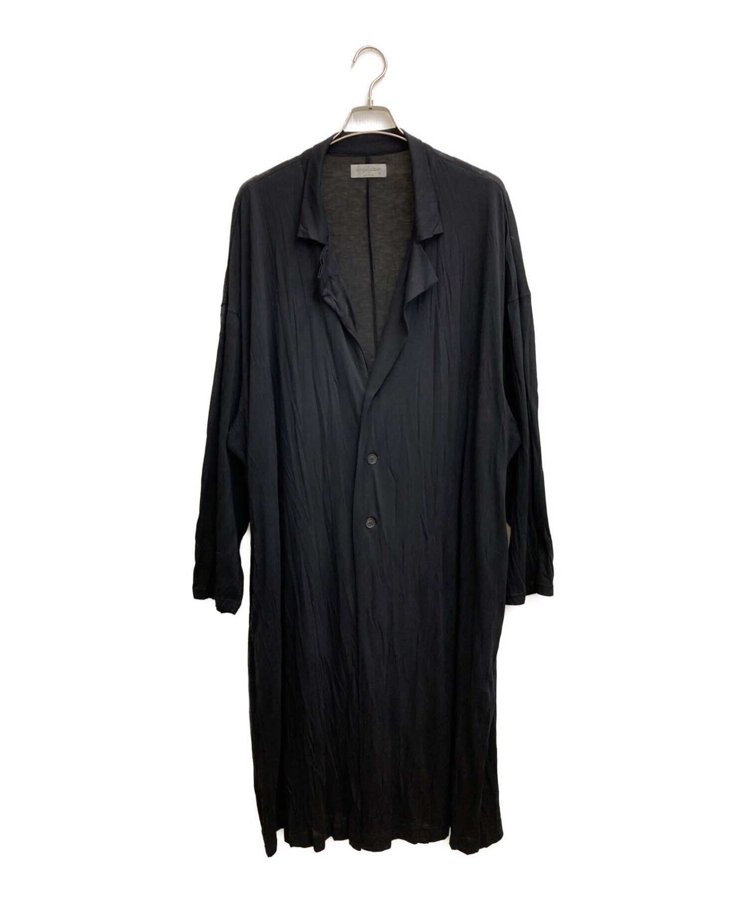 Yohji Yamamoto POUR HOMME SS TE/RY PLAIN STITCH WRINKLE LONG JACKET