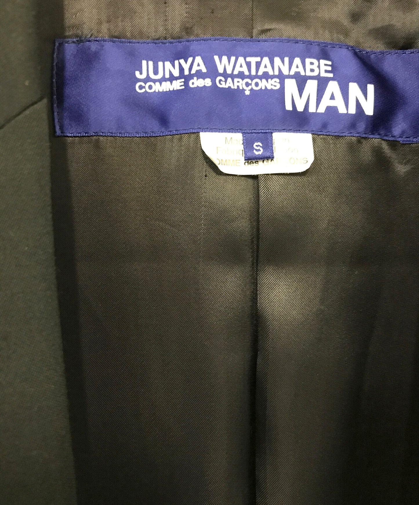 Junya Watanabe CDG男子量身定制外套,皮革开关WP-J003