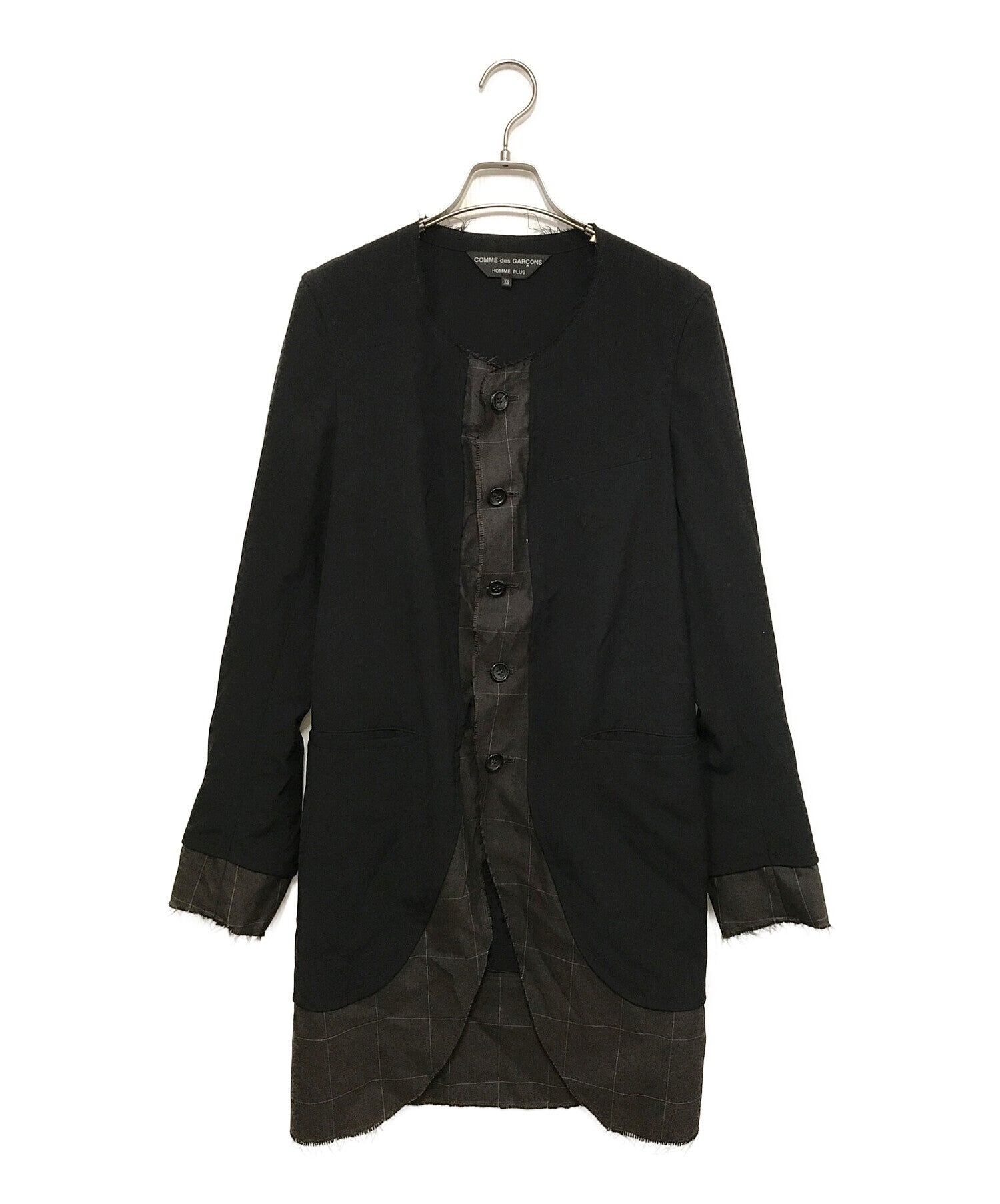 COMME des GARCONS HOMME PLUS Docking Layered Collarless Coat PS-J022