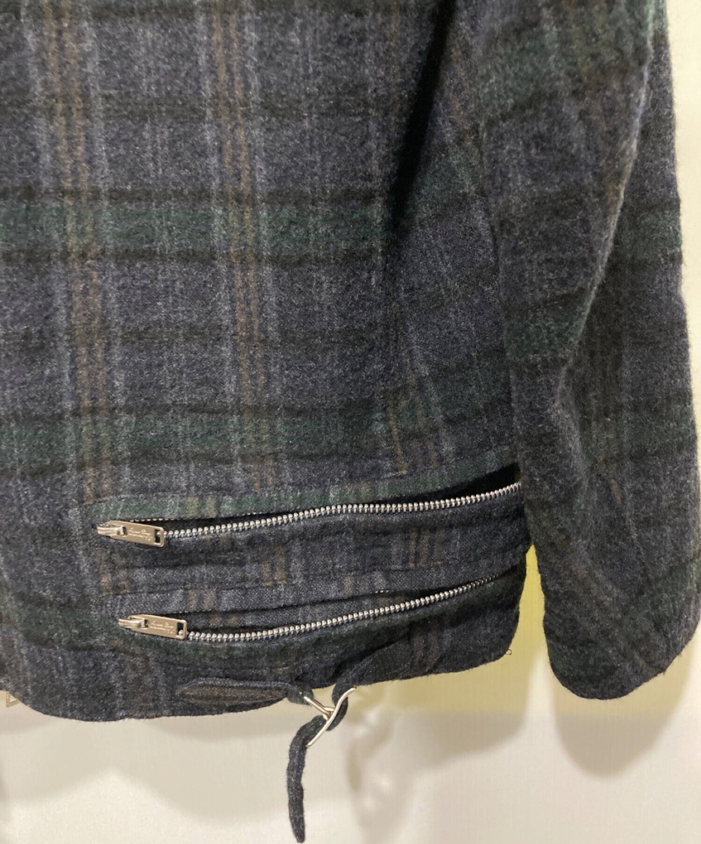 undercover shrunken wool check riders แจ็คเก็ต L4202-2