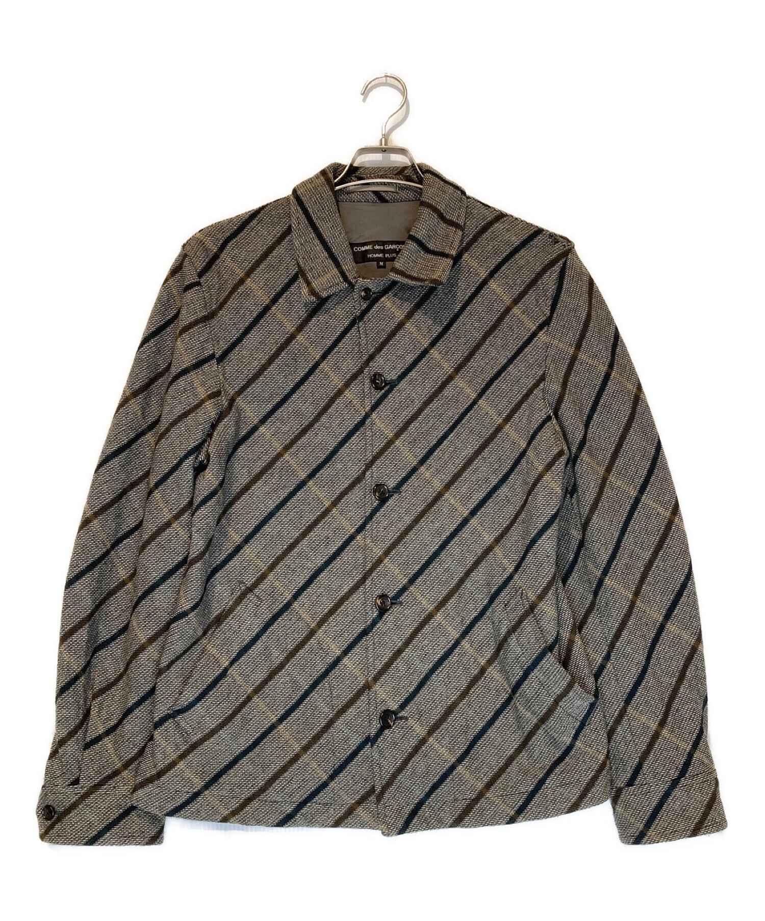 COMME des GARCONS HOMME PLUS Bias Check Wool Jacket PJ-04083M