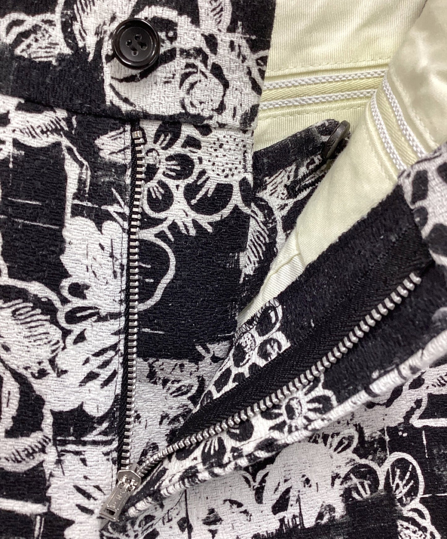 Comme des Garcons Homme Plus 22SS花卉图案锥形裤子PI-P042