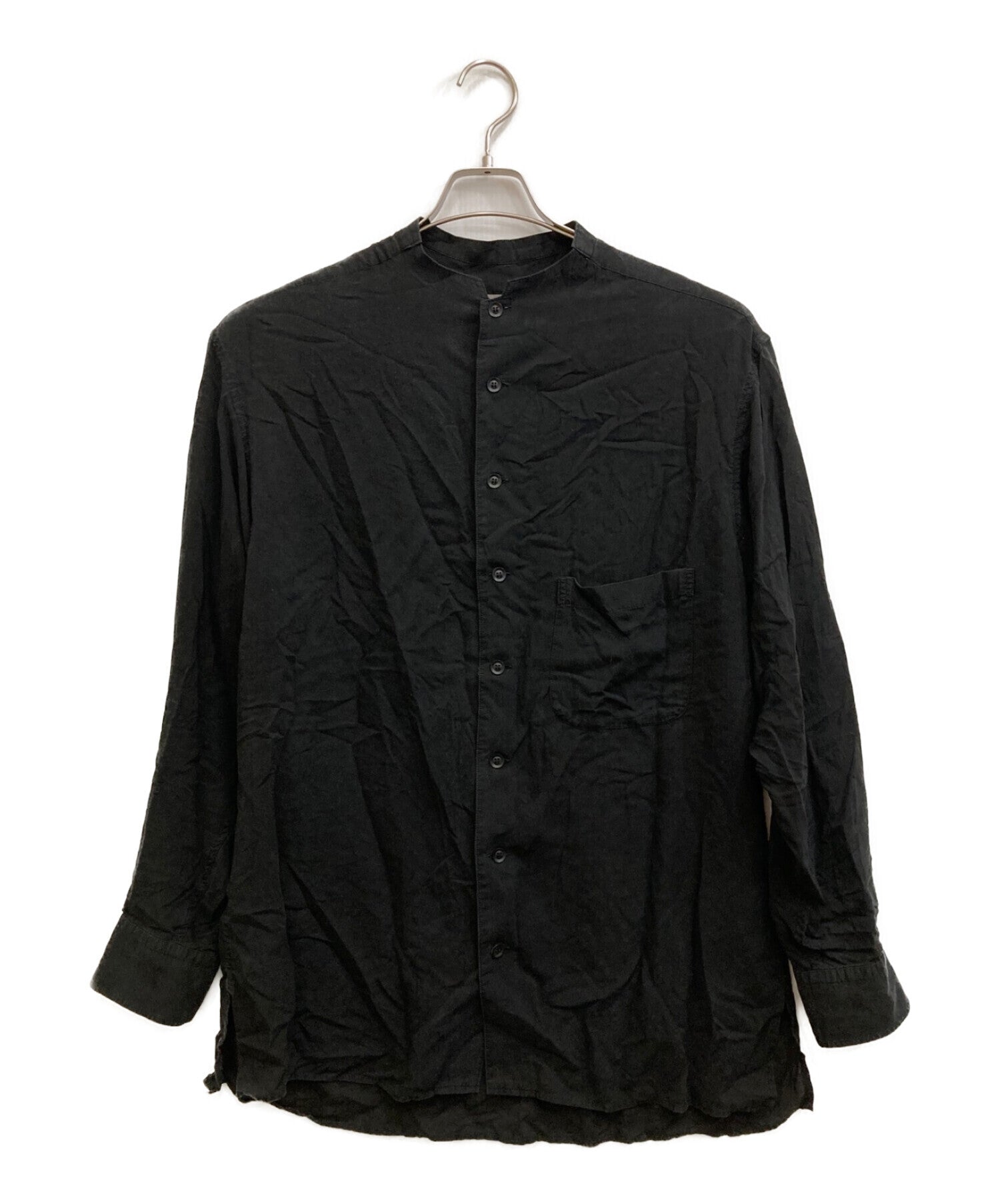 Yohji Yamamoto pour homme Tencel collarless shirt HV-B16-217