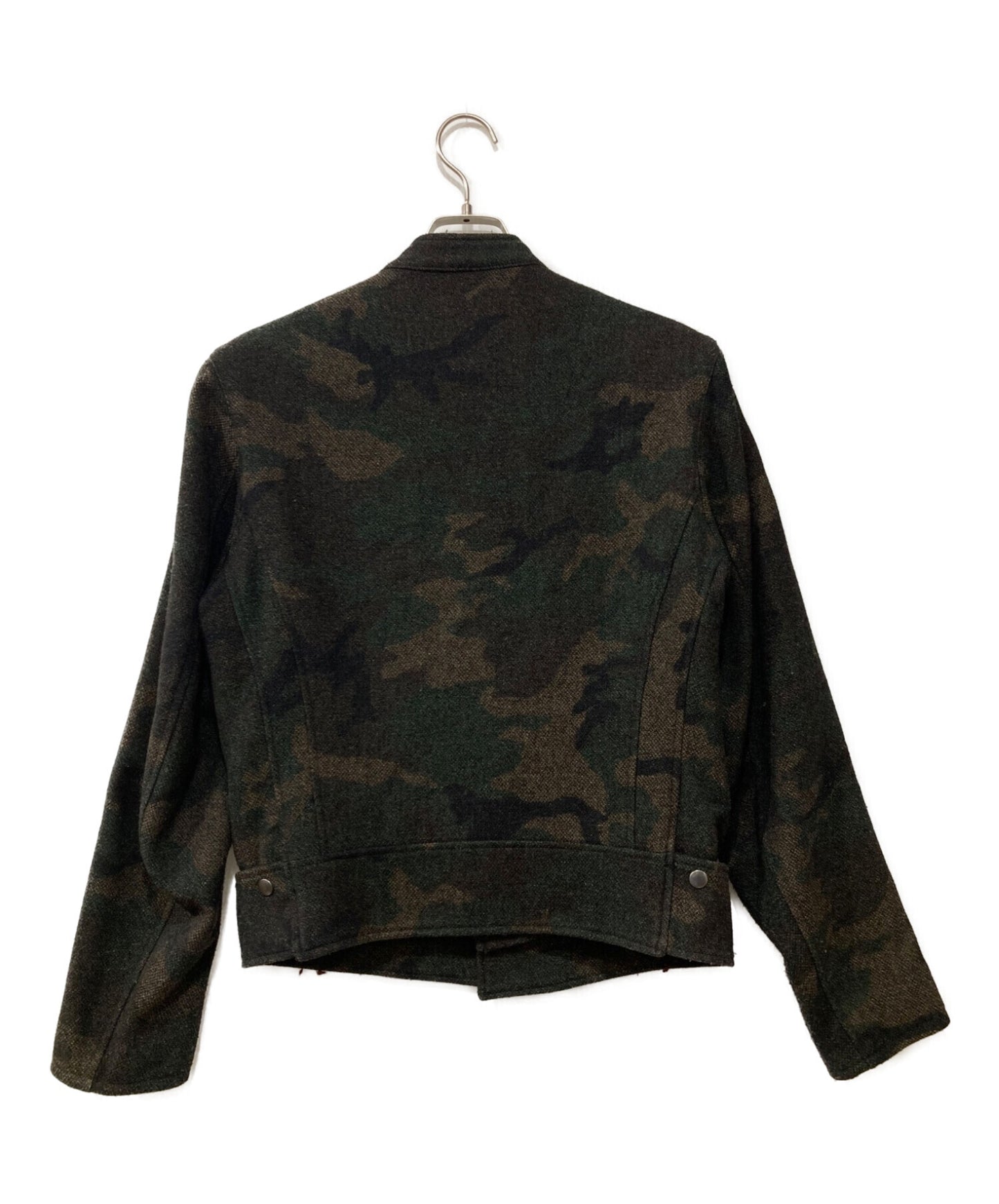 Yohji Yamamoto Pour Homme 14Aw Camouflage Wool Riders Jacket HF-Y03-128