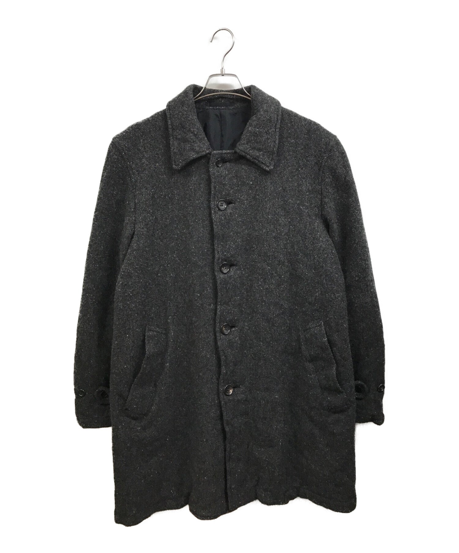 COMME des GARCONS HOMME Woollen shrunken stainless collar coat HL-C008