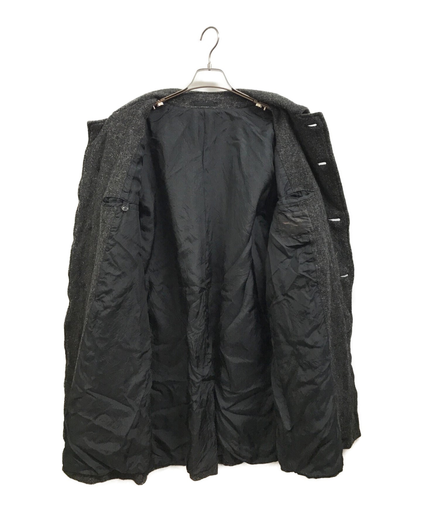 Comme des Garcons homme woolen shrunken stainless coat hl-c008/ad2003