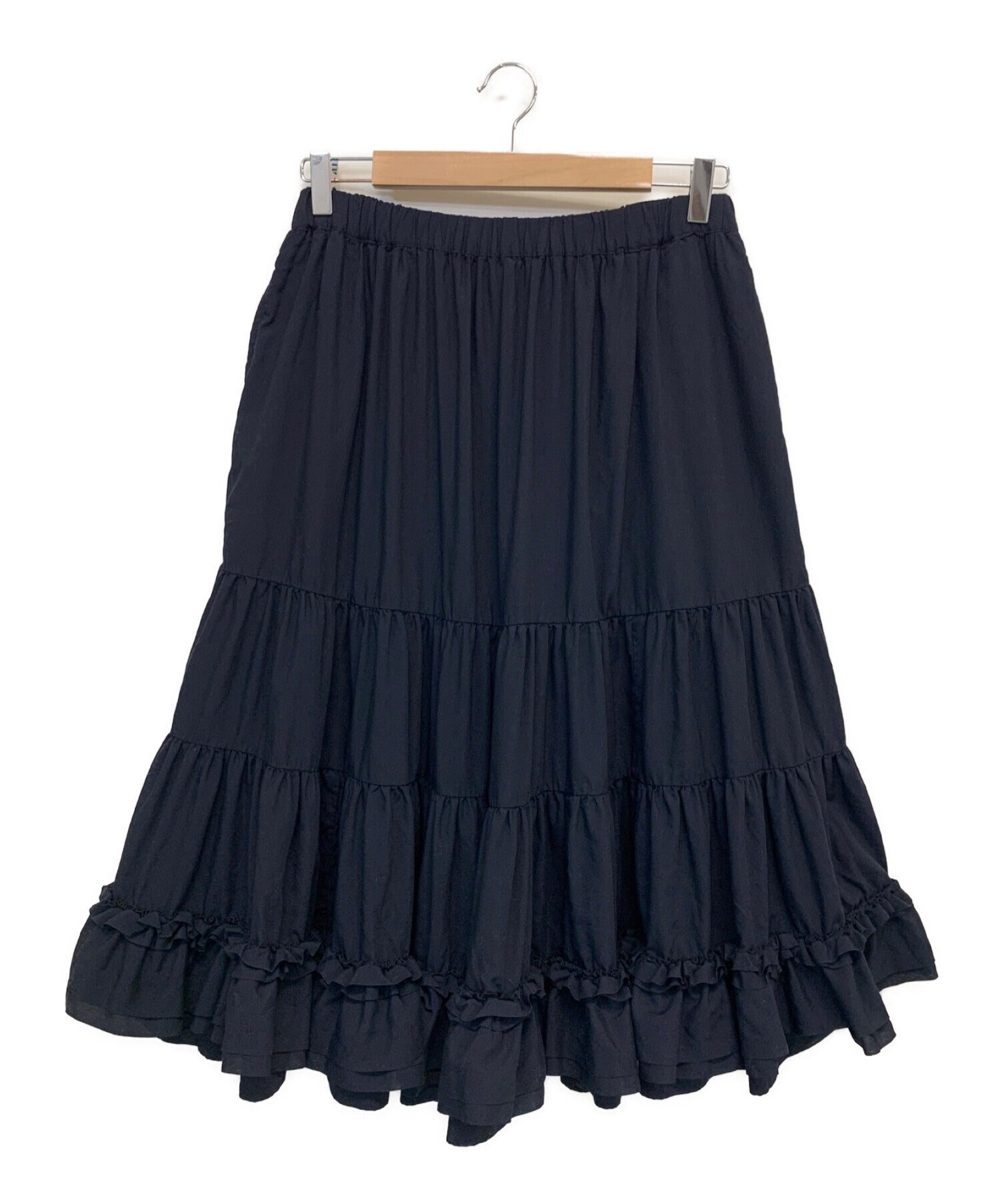 COMME des GARCONS GIRL Frilled Tiered Skirt / Long Flared Skirt NE-S01