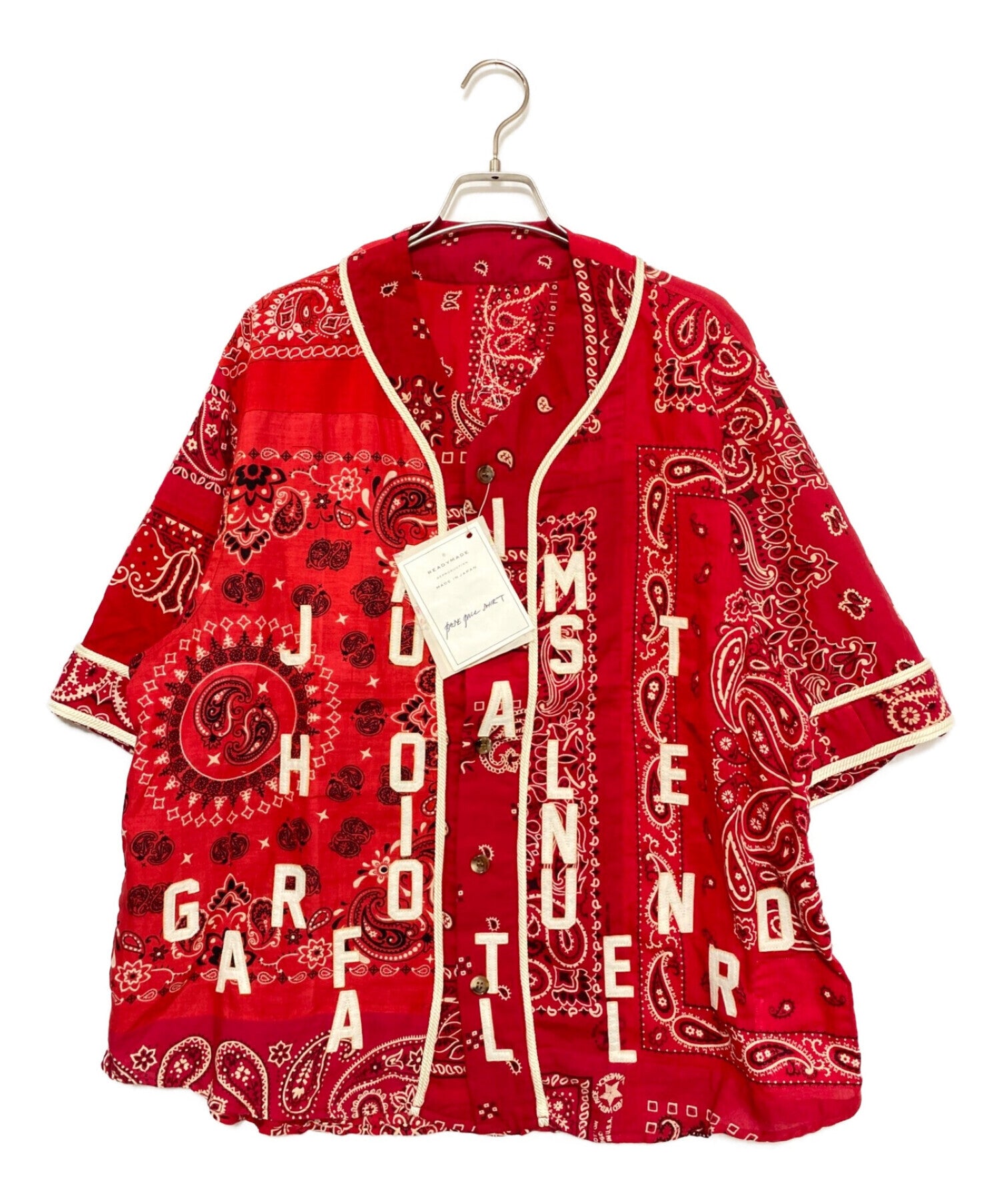 READYMADE RED BANDANA BASEBALL SHIRT