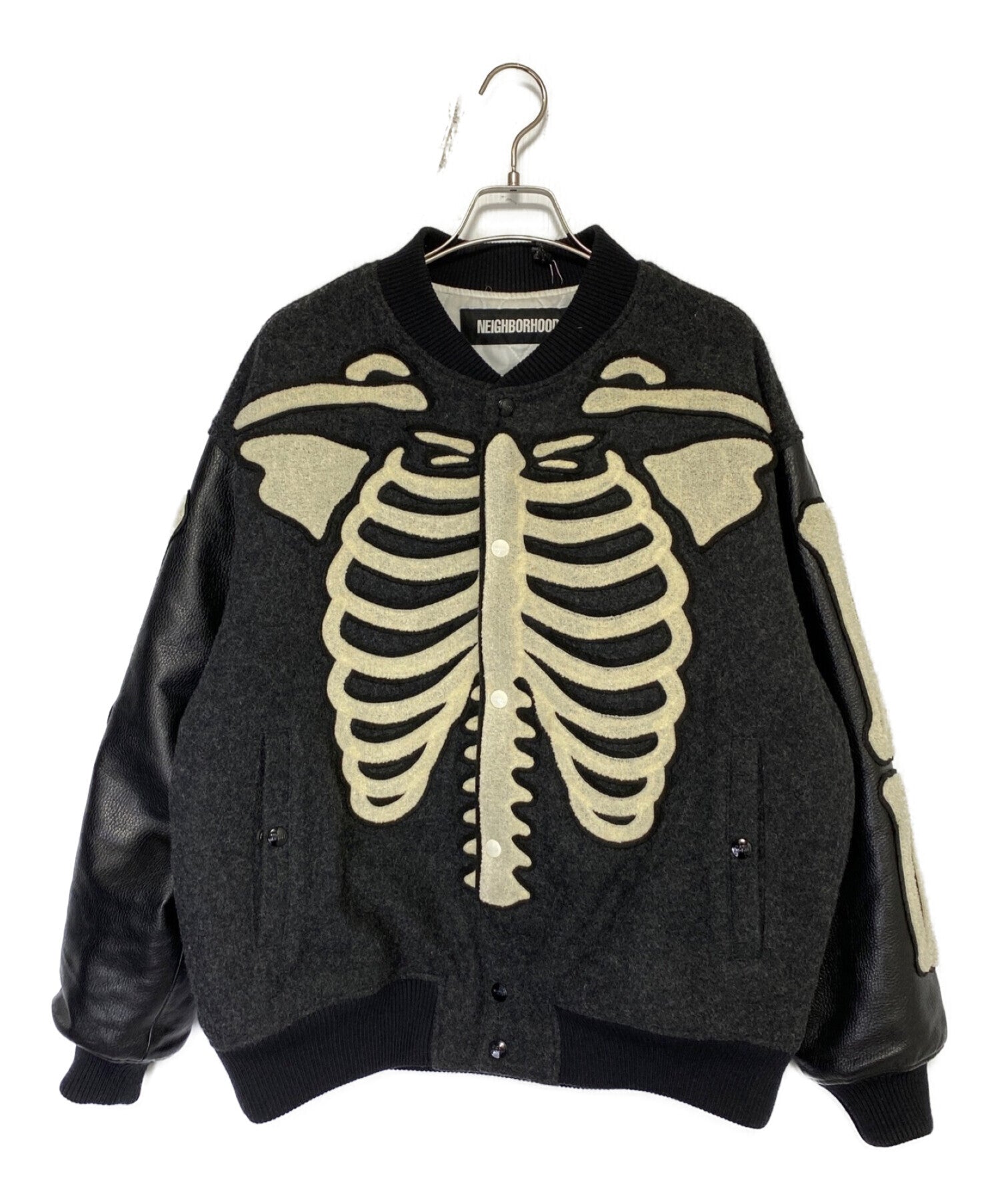 NEIGHBORHOOD VIRSITY JACKET BONE 212AQNH-JKM01S