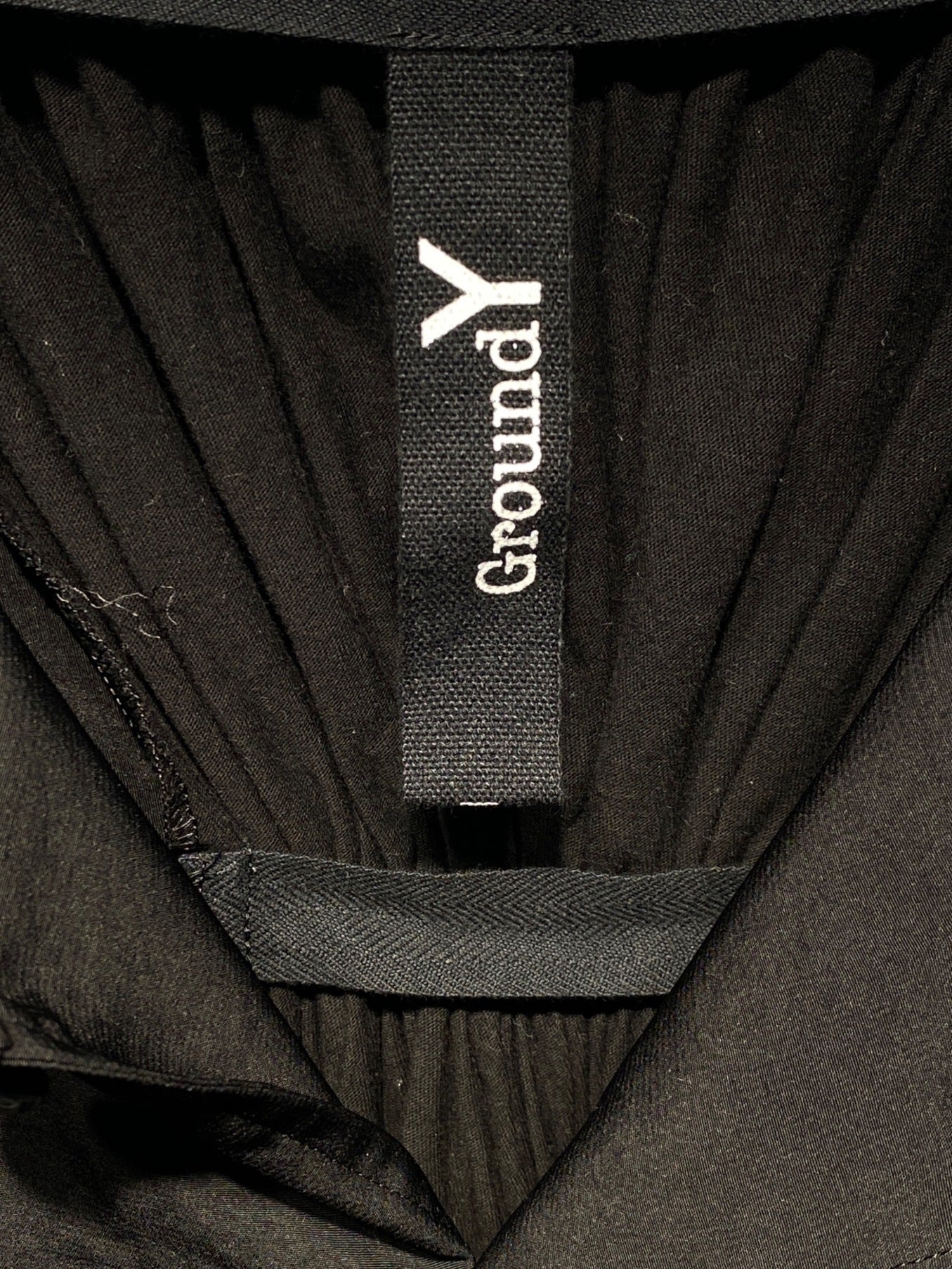 地面y crepe de chine +棉布衬板纽扣T恤,背部聚集GI-B04-800