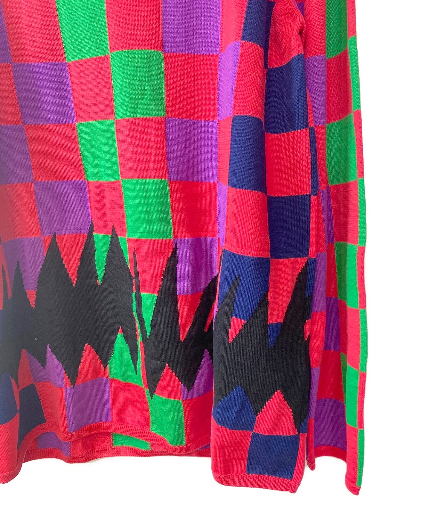 Comme des Garcons Homme Plus 23SS Block Check Knit PK-N001