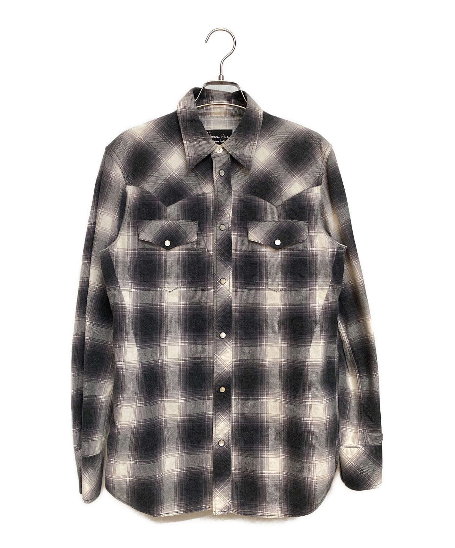 NUMBER (N)INE Ombre check shirt / 07AW / LOVE GOD MURDER / Archive F07