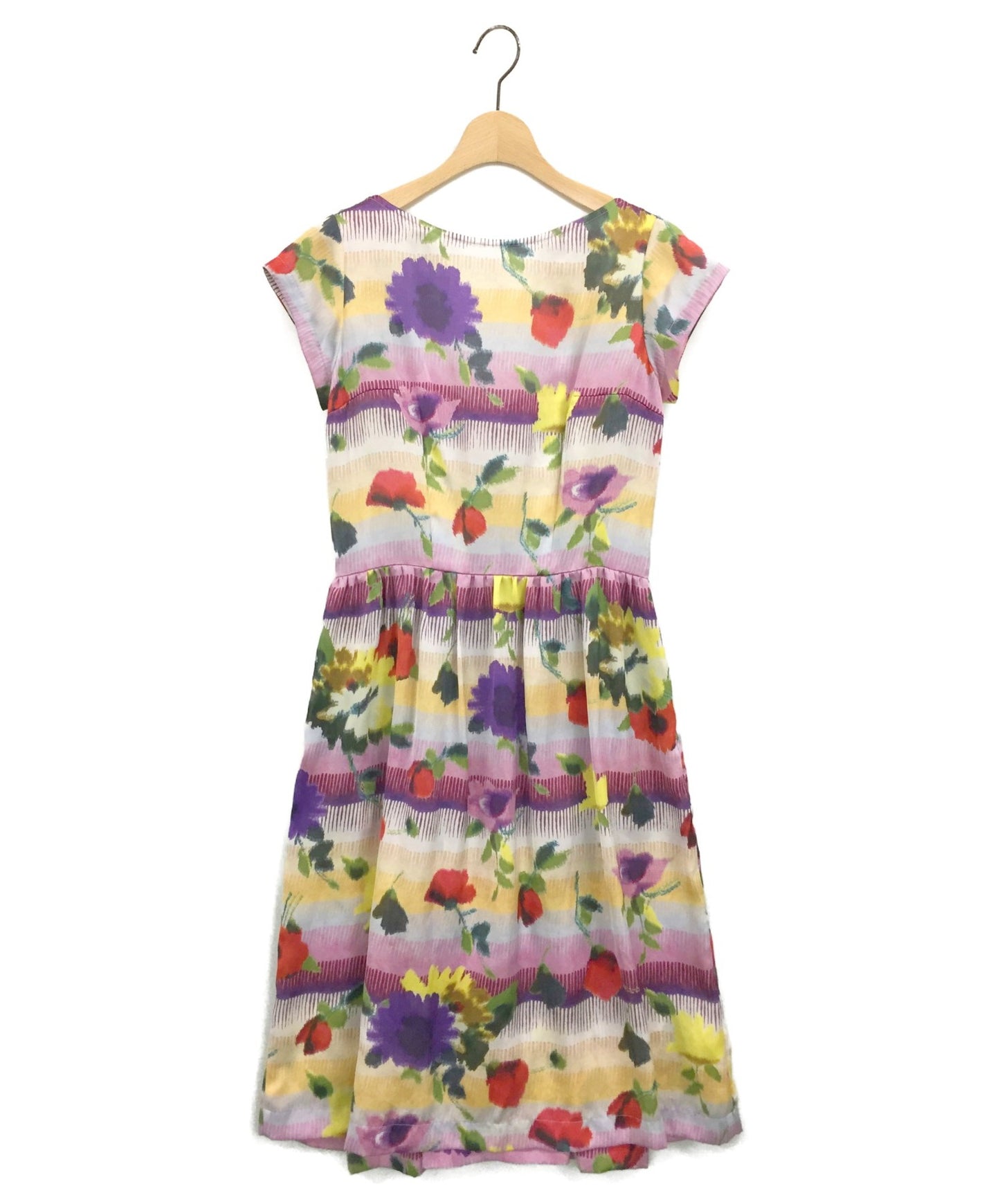 COMME DES GARCONS蓝色花卉打扮 /短袖连衣裙GA-O057 / AD2007