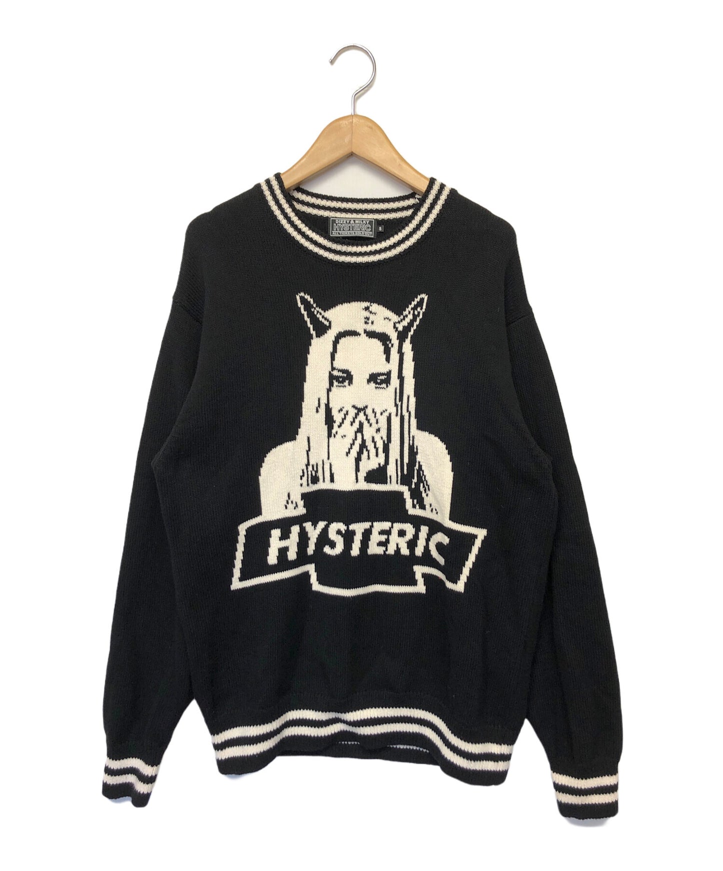 [Pre-owned] Hysteric Glamour DEVIL MADE ME DO braided sweater 02233NS04