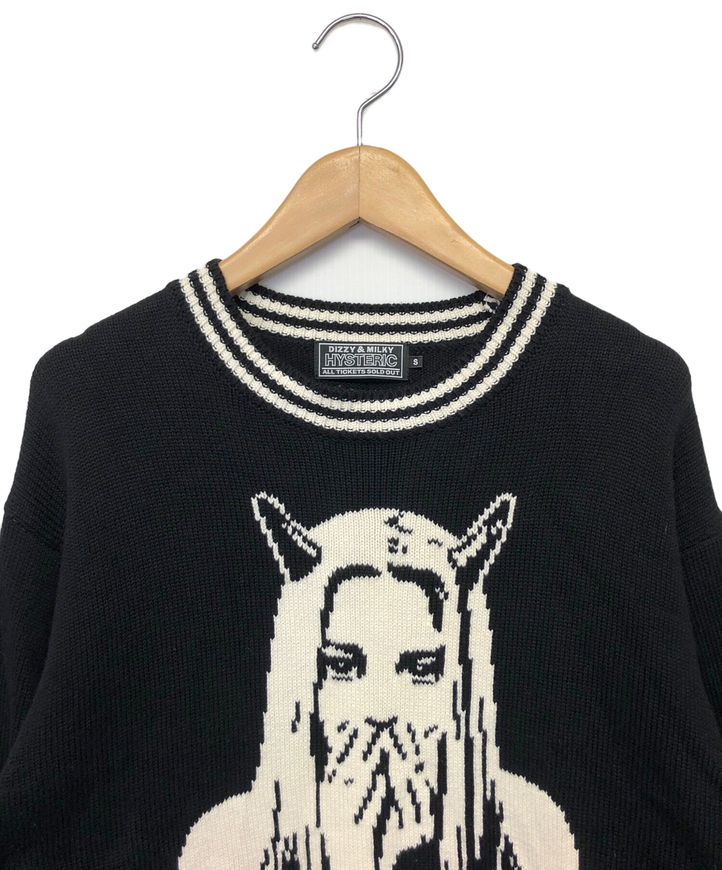 [Pre-owned] Hysteric Glamour DEVIL MADE ME DO braided sweater 02233NS04