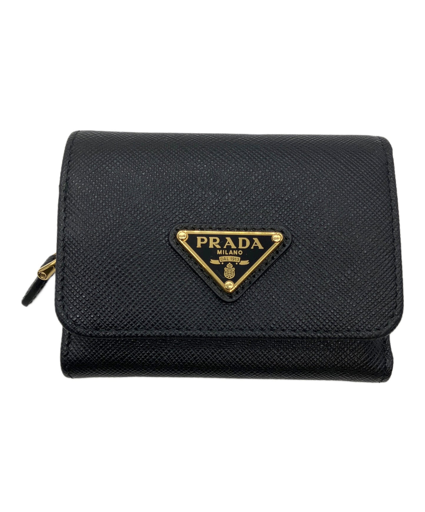 [Pre-owned] PRADA Saffiano leather long wallet 1MH044