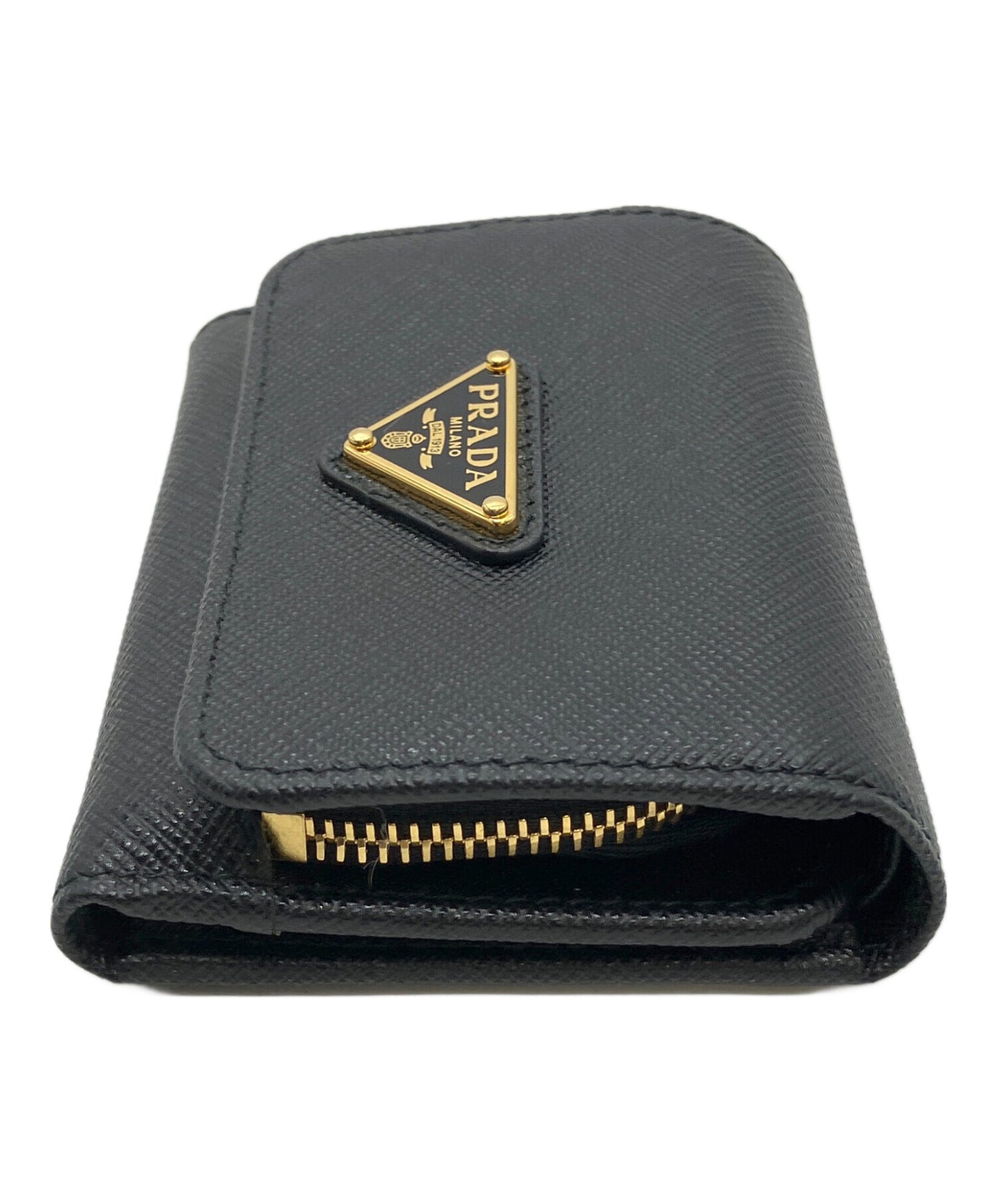 [Pre-owned] PRADA Saffiano leather long wallet 1MH044