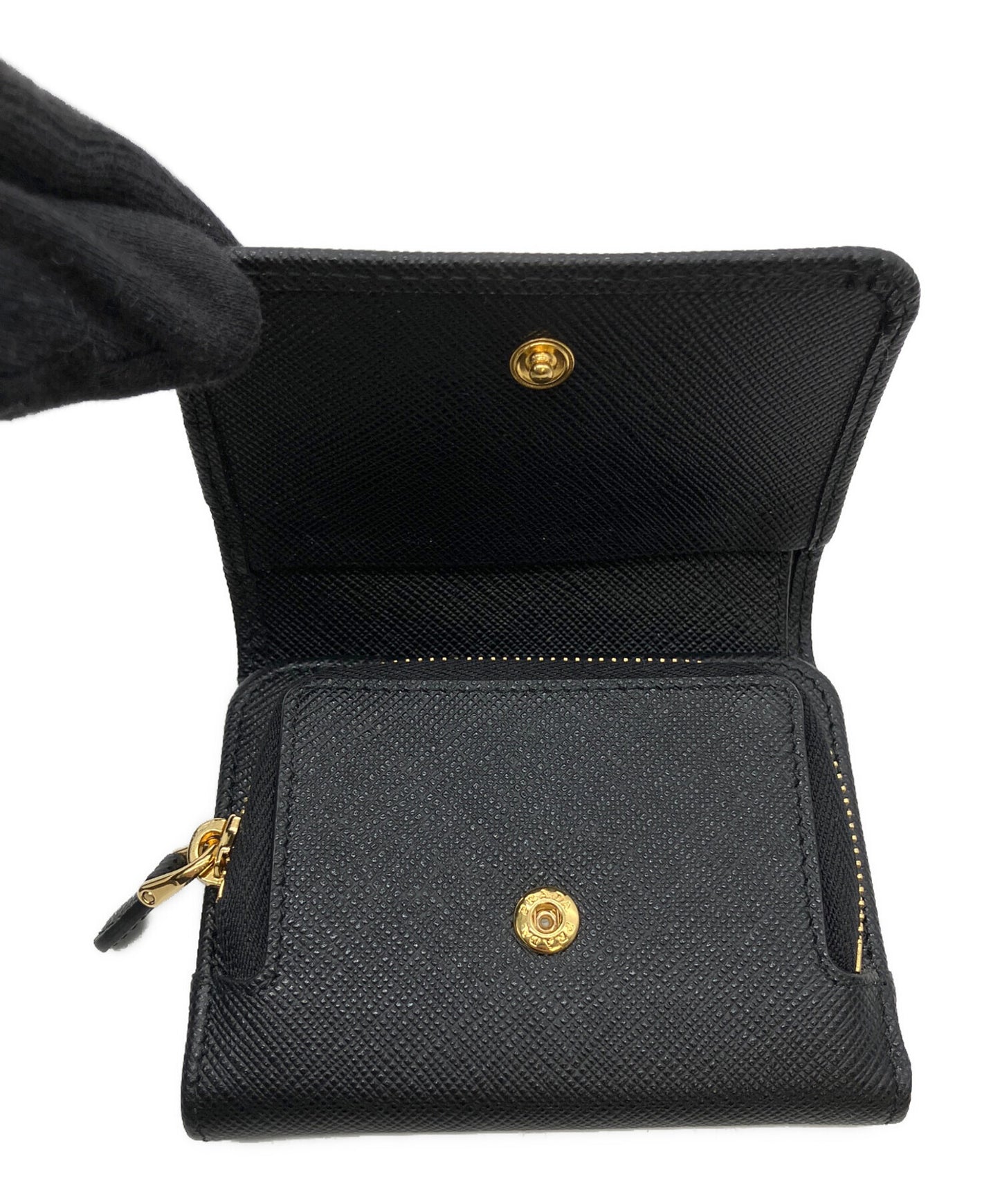 [Pre-owned] PRADA Saffiano leather long wallet 1MH044