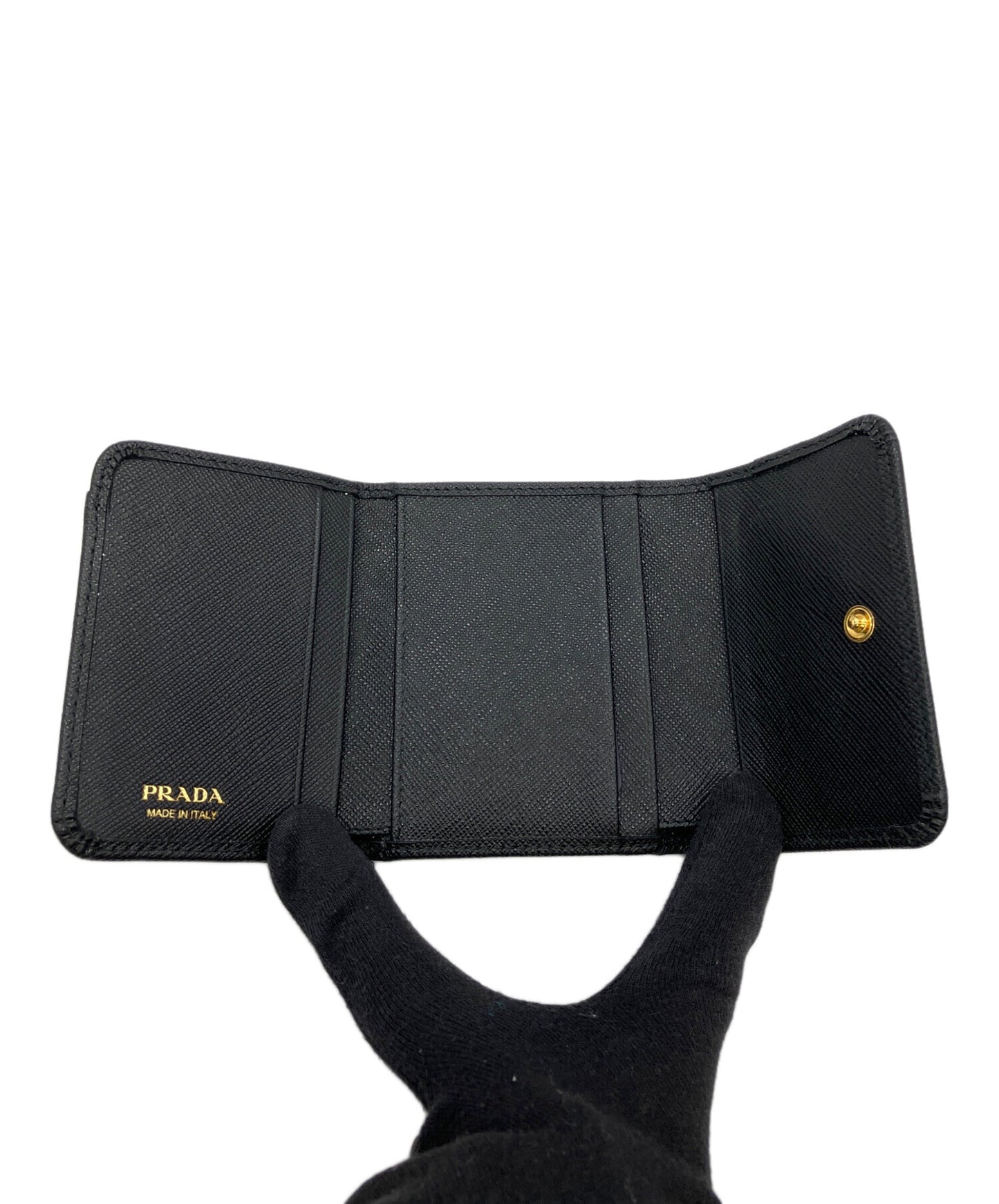 [Pre-owned] PRADA Saffiano leather long wallet 1MH044