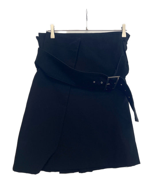 [Pre-owned] YOHJI YAMAMOTO Wool Gaber Belted Wrap Skirt FJ-S16-102