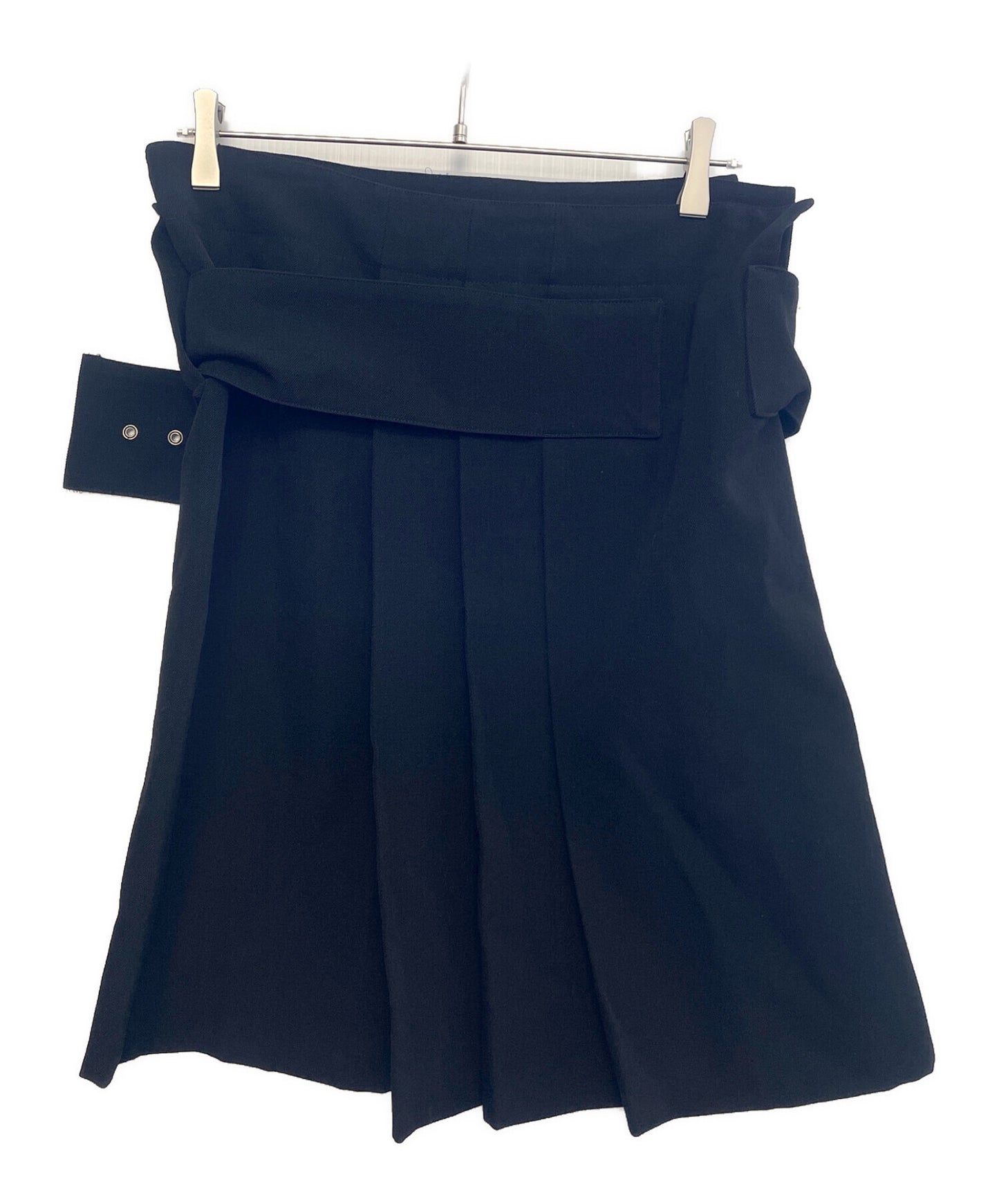 [Pre-owned] YOHJI YAMAMOTO Wool Gaber Belted Wrap Skirt FJ-S16-102