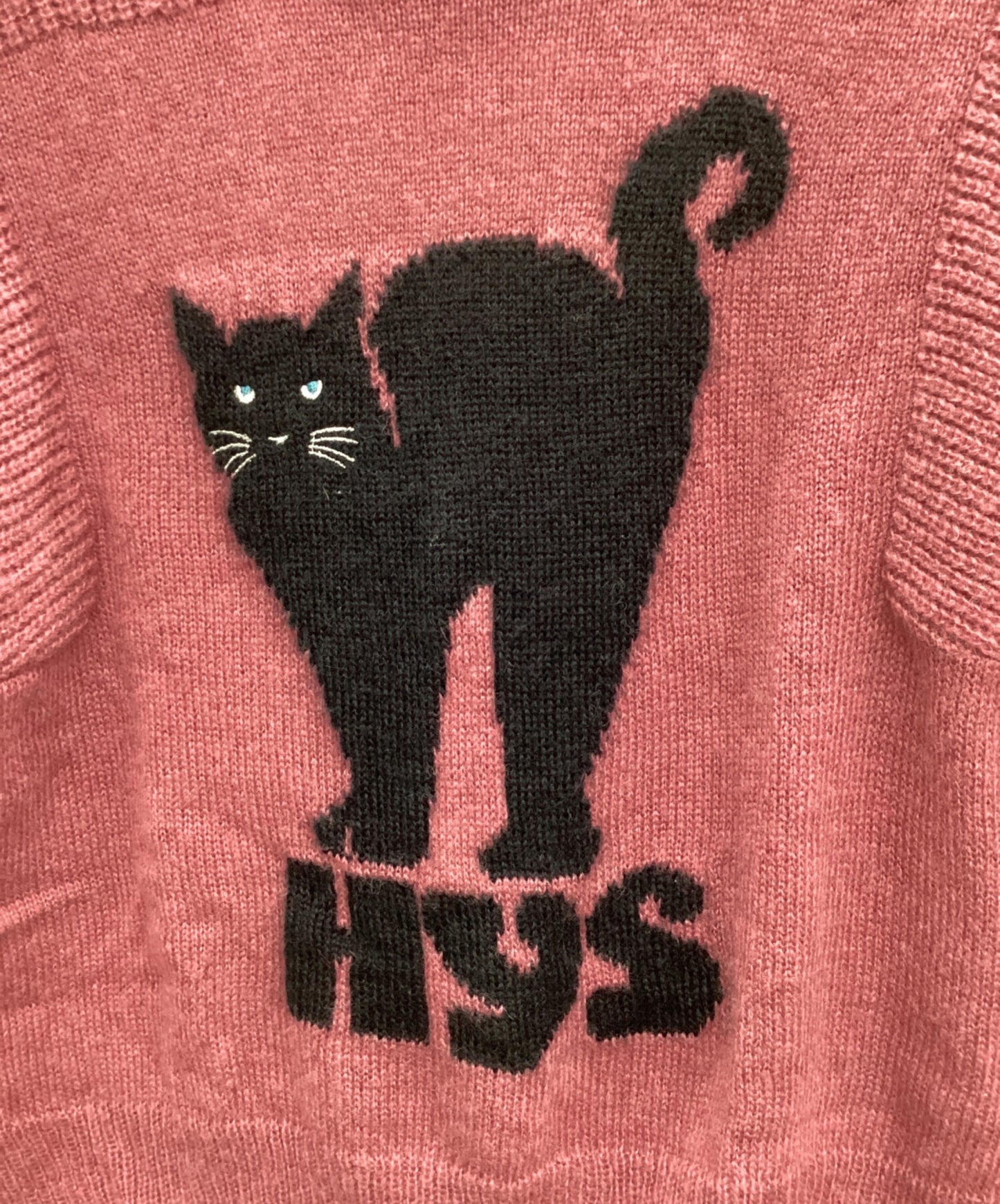 [Pre-owned] Hysteric Glamour BLACK CAT braided sweater 01223NS07